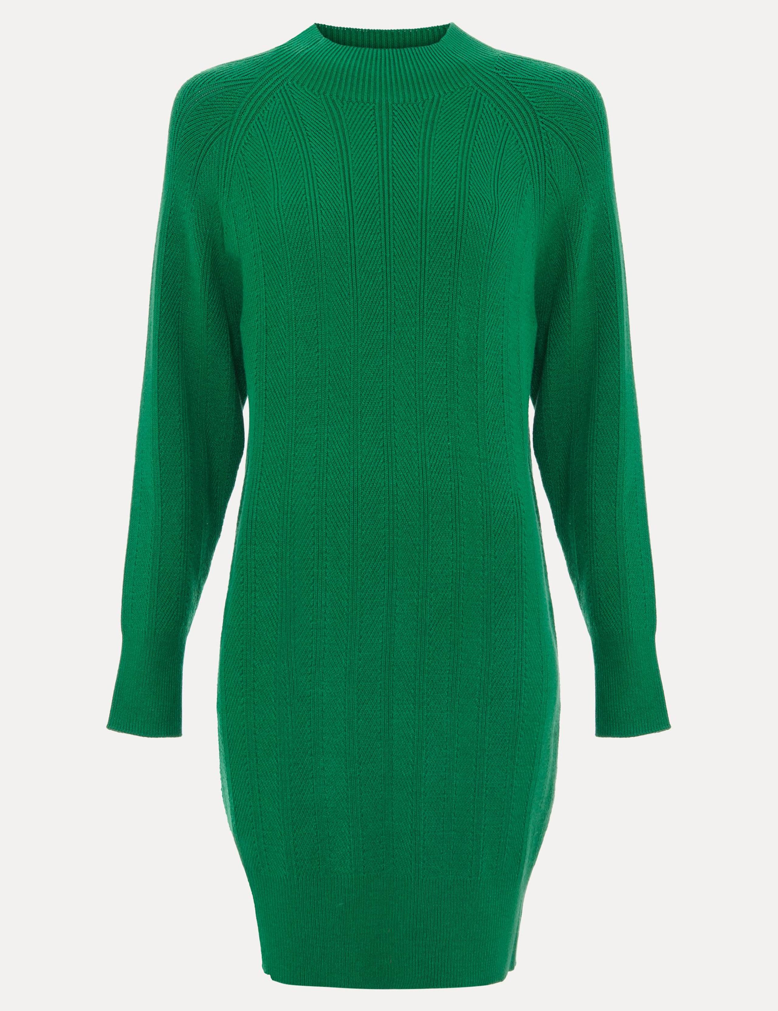 Knitted Textured Round Neck Mini Jumper Dress 2 of 9