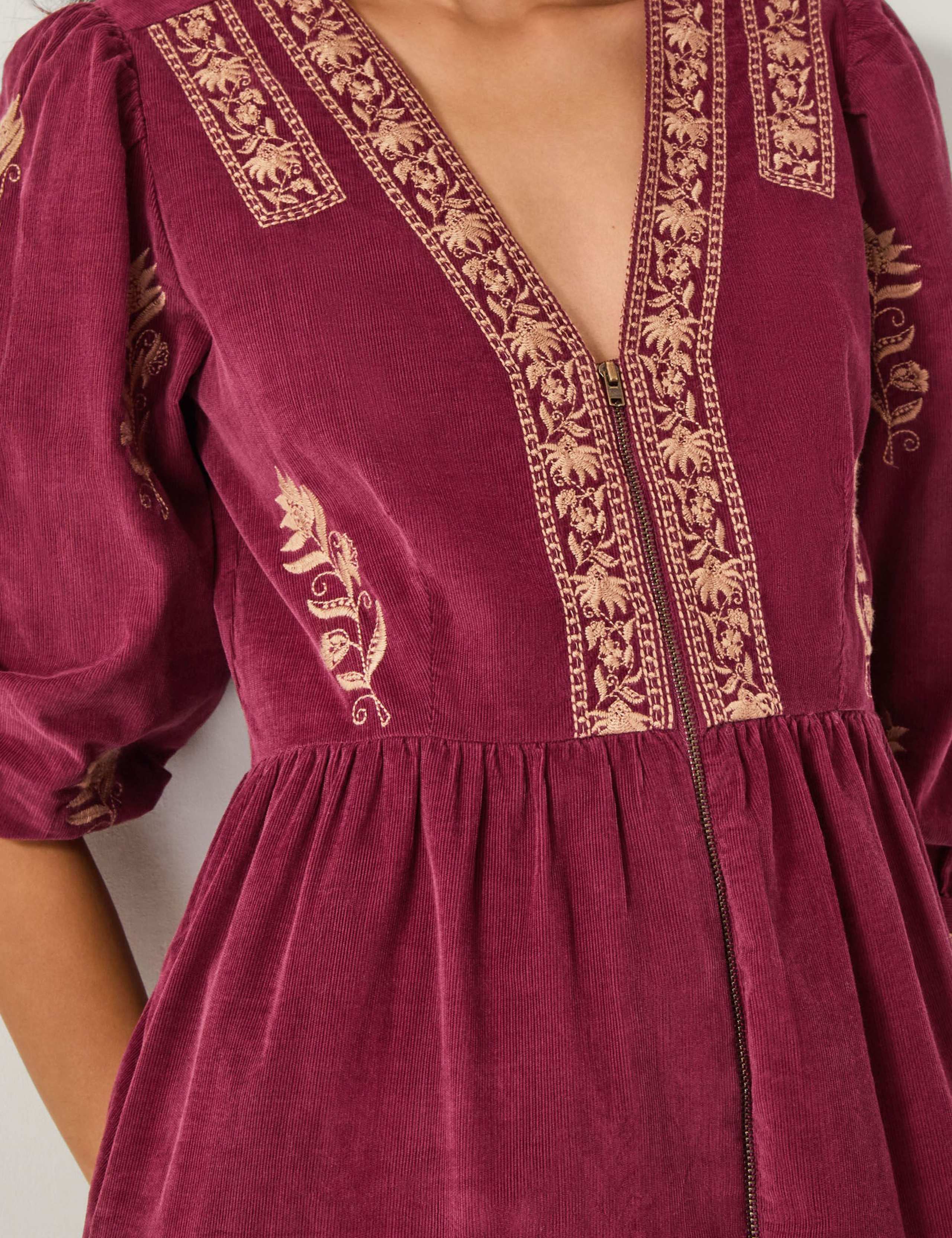 Pure Cotton Midi Waisted Dress 5 of 5