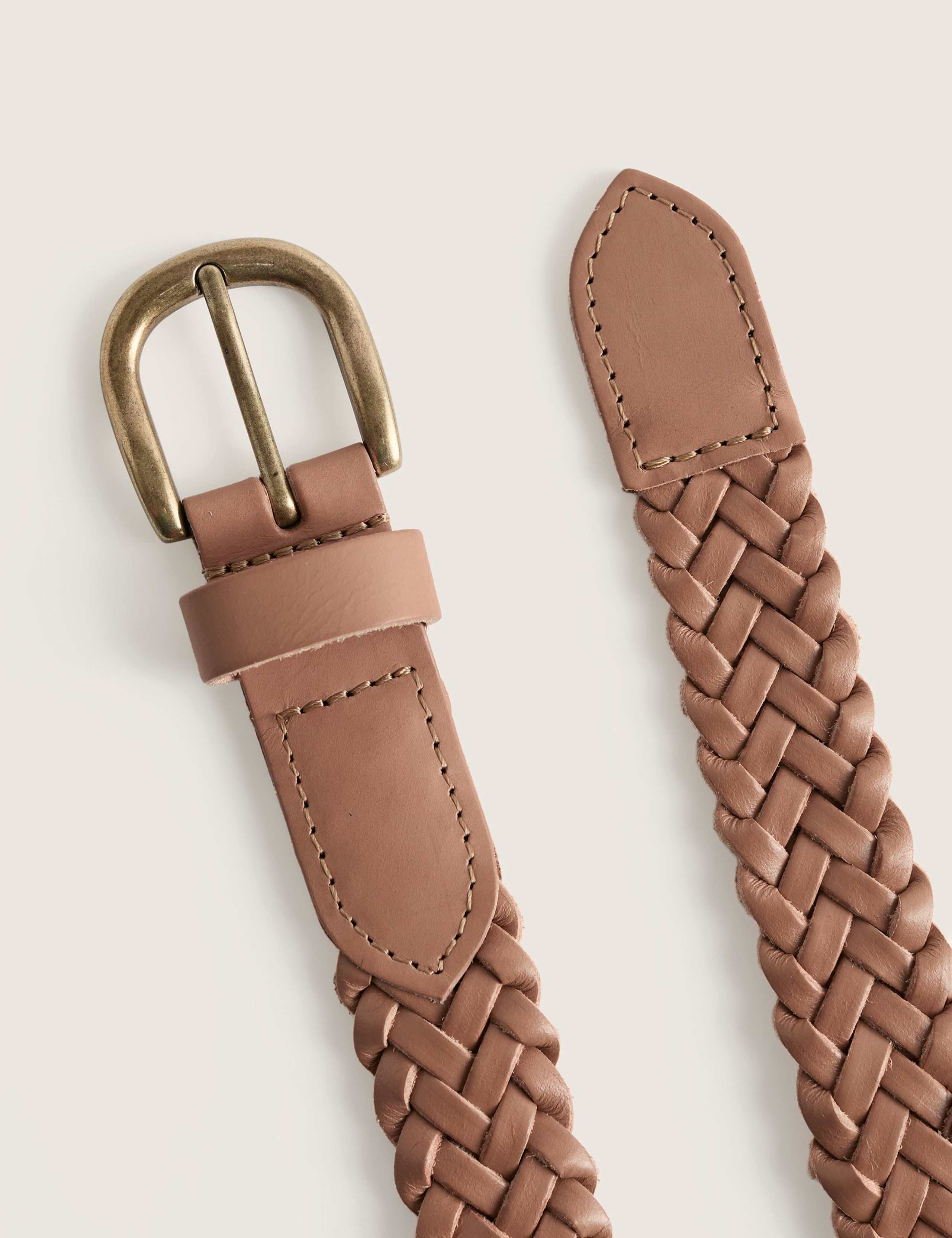 Leather Intertwined Woven Jeans Belt 2 of 4