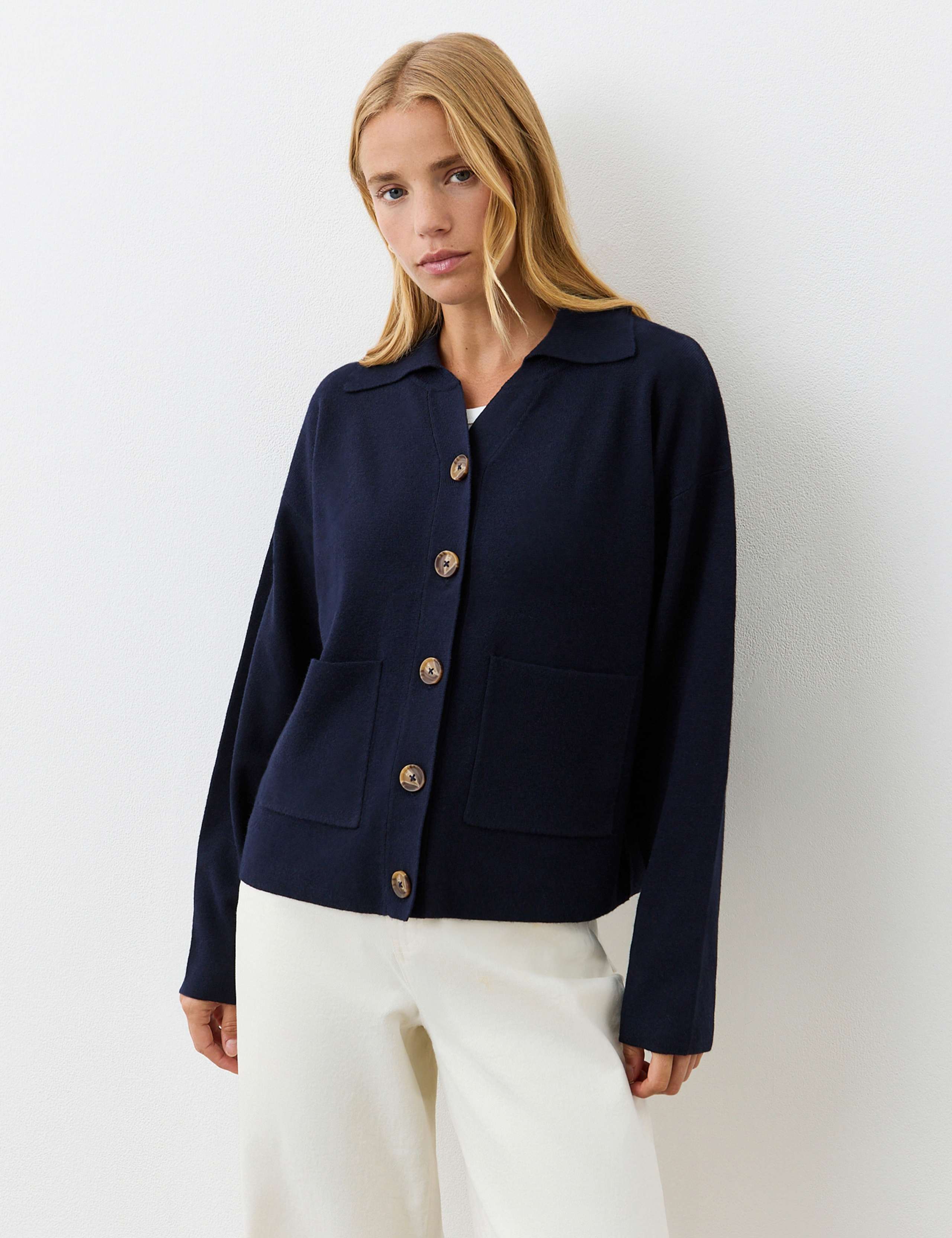 Collared Button Front Cardigan 1 of 4