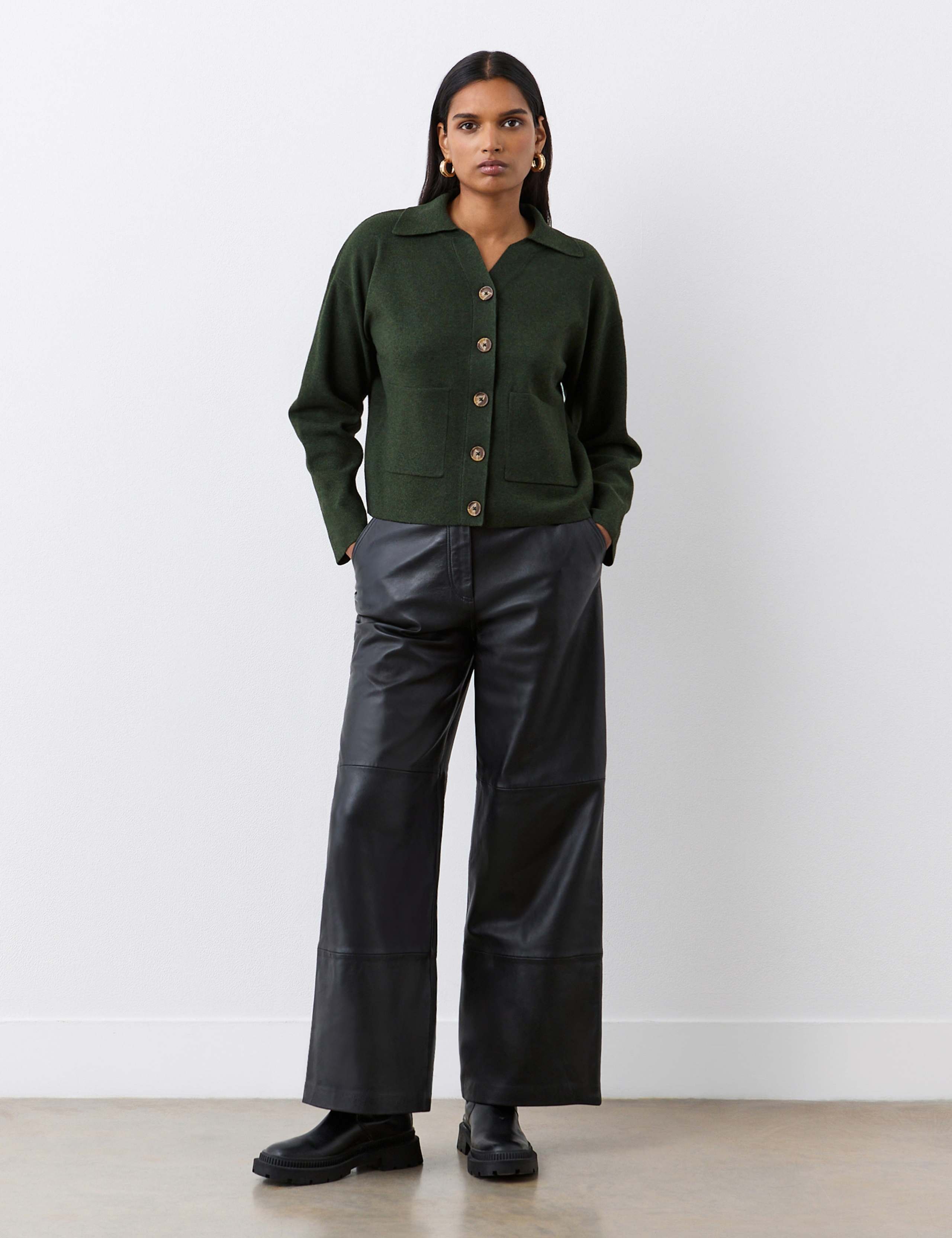 Collared Button Front Cardigan 3 of 4