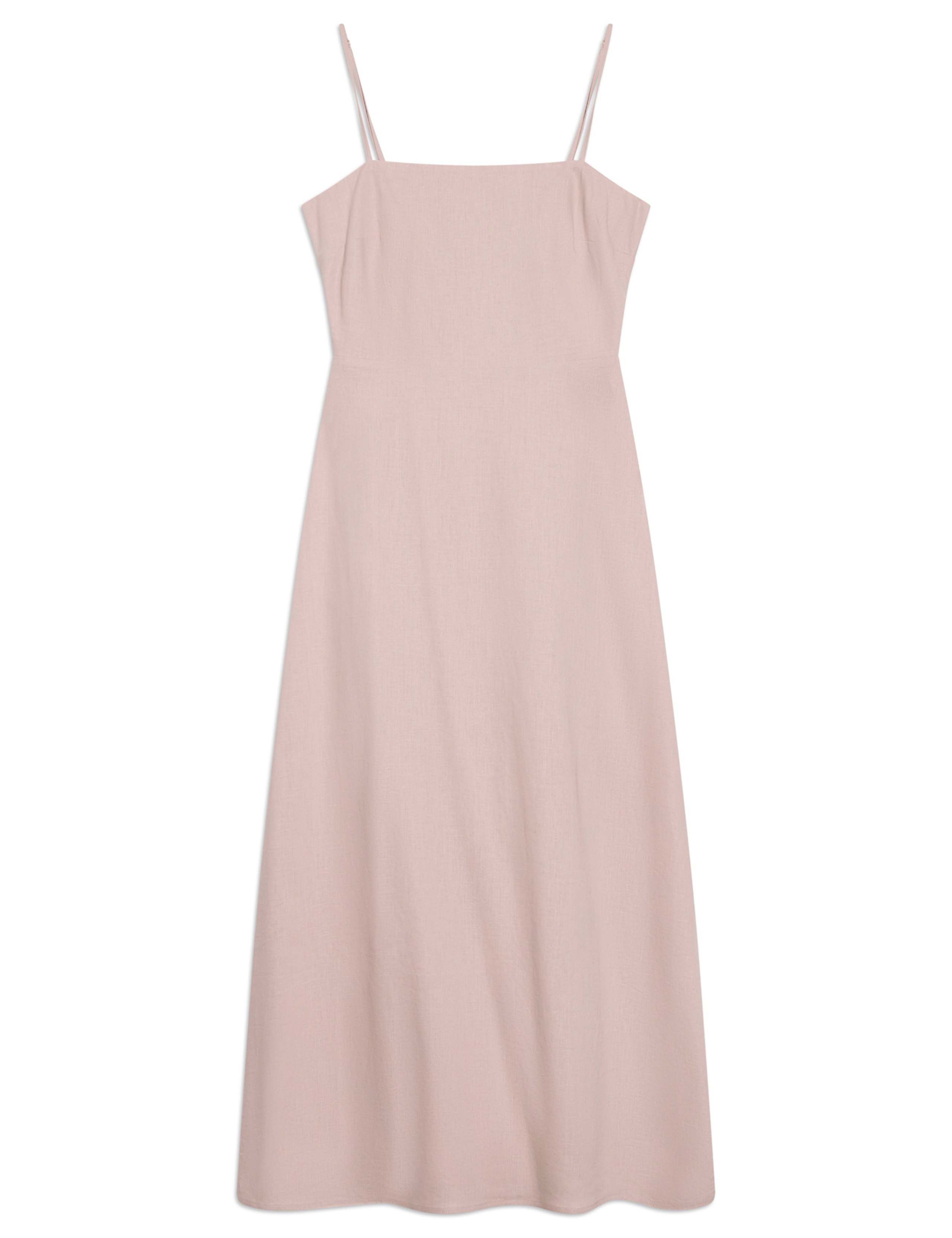 Linen Blend Midi Slip Dress 2 of 4