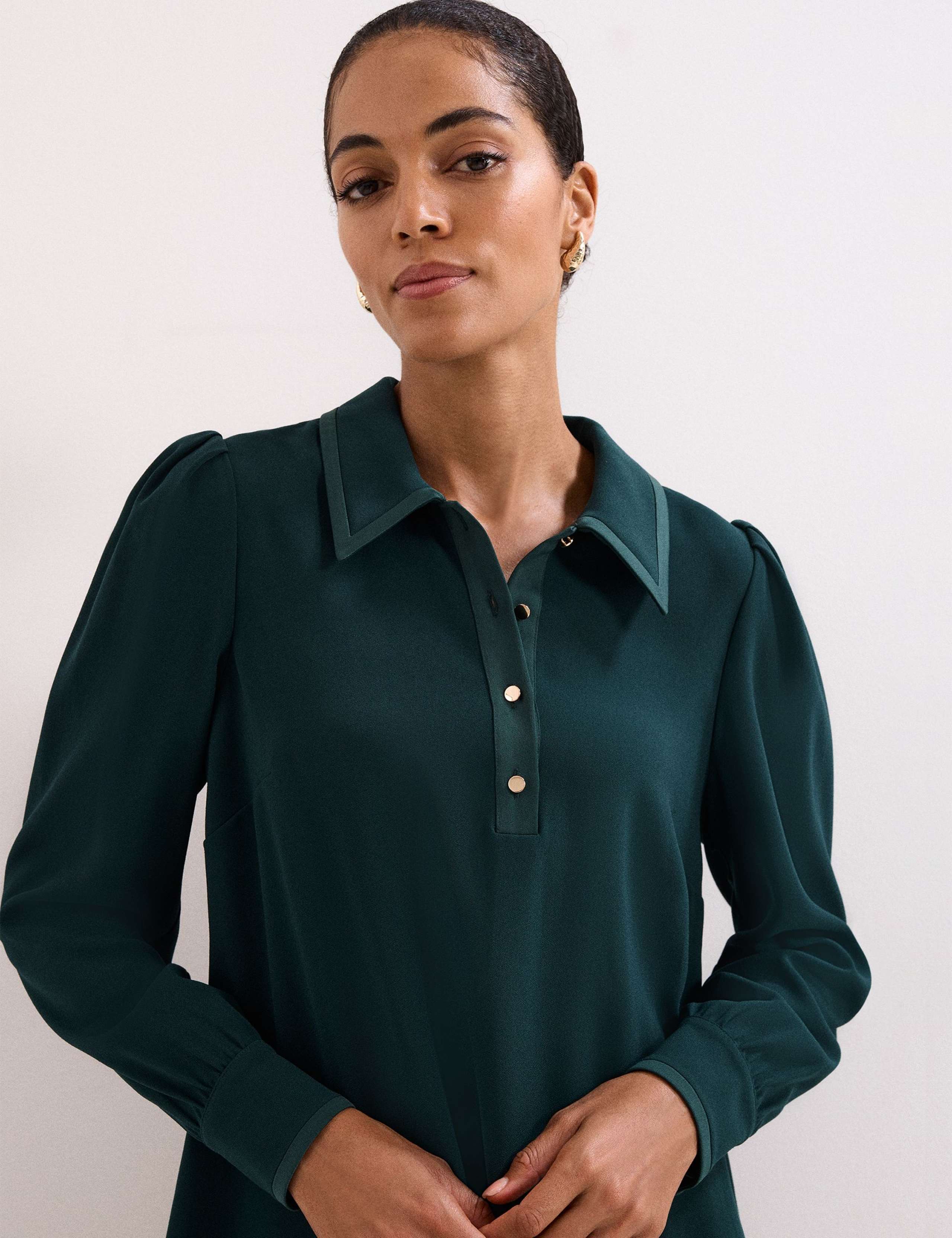 Collared Mini Swing Dress 4 of 7