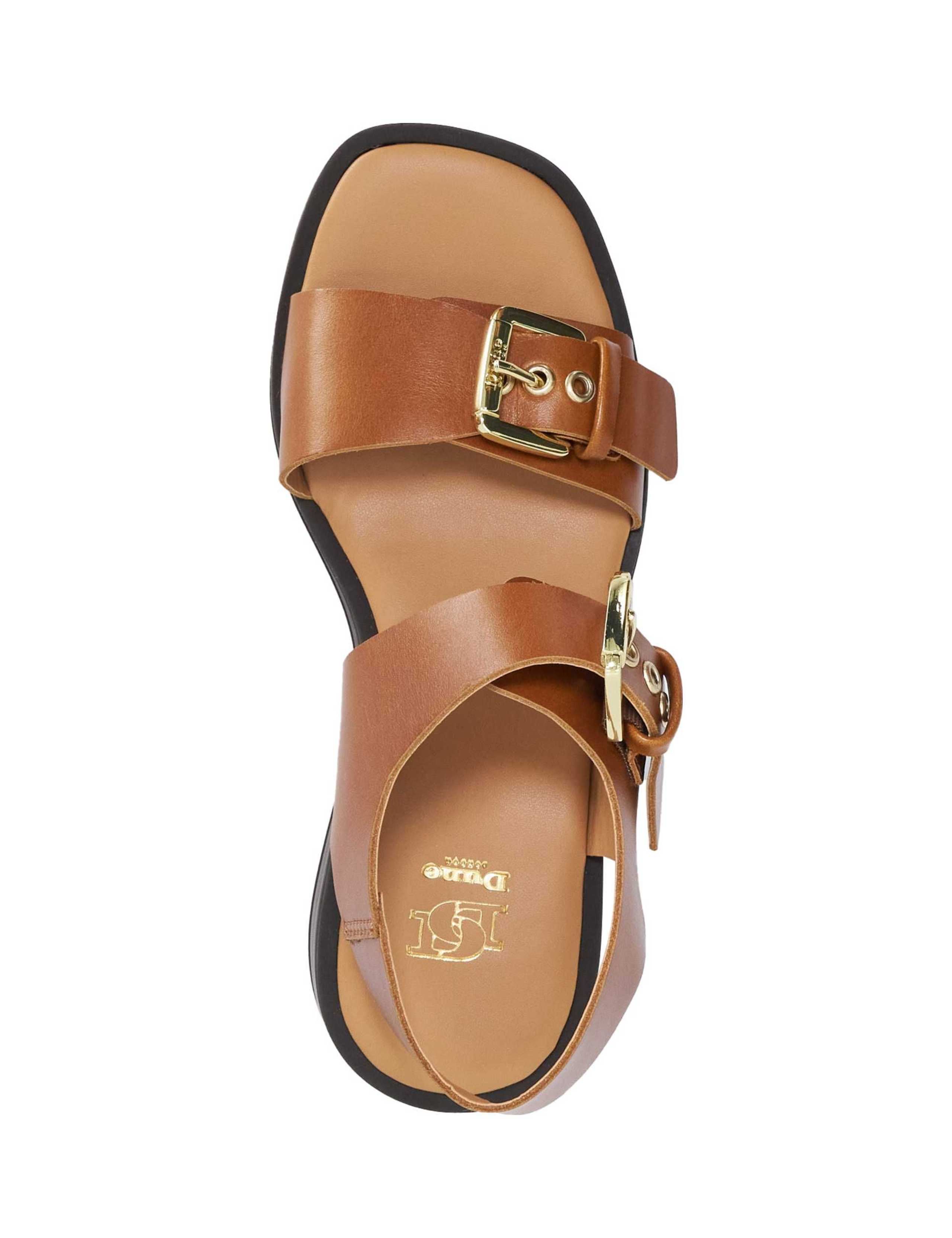 Leather Buckle Strappy Wedge Sandals 3 of 5