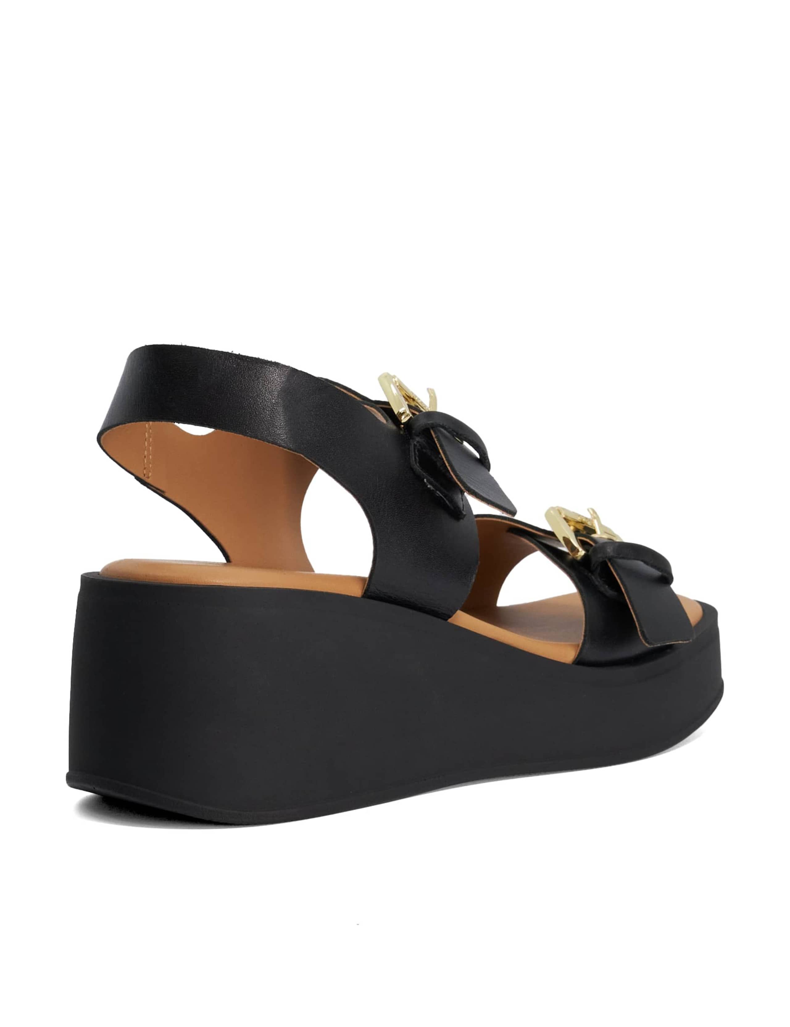 Leather Buckle Strappy Wedge Sandals 5 of 5