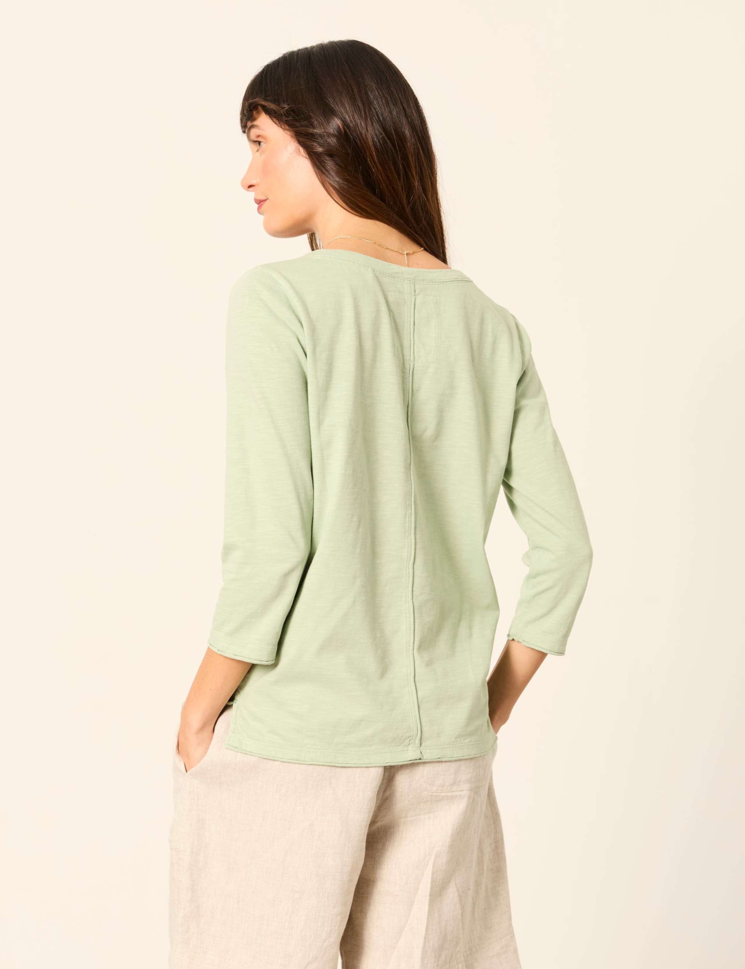 Pure Cotton V-Neck T-Shirt 3 of 5