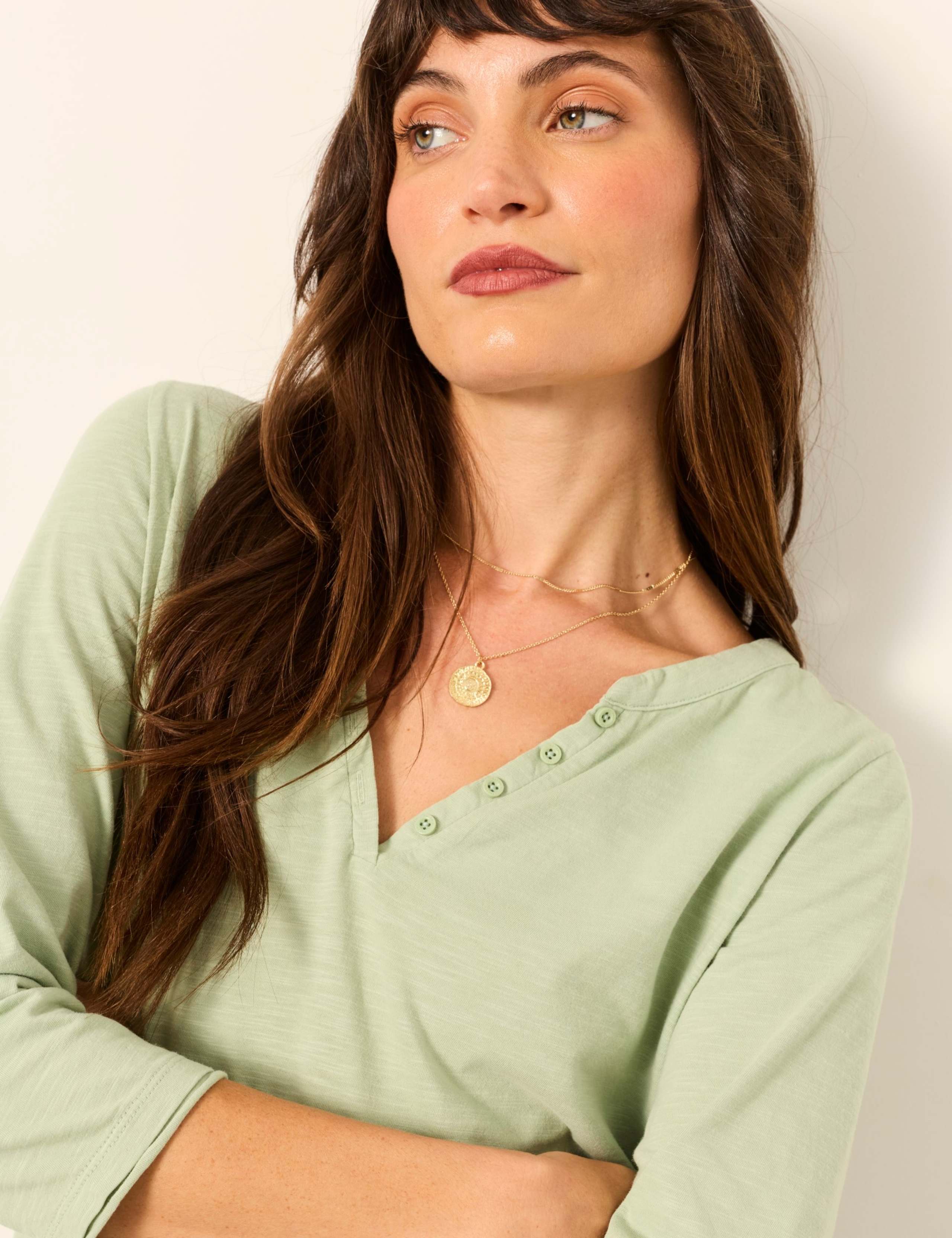 Pure Cotton V-Neck T-Shirt 5 of 5