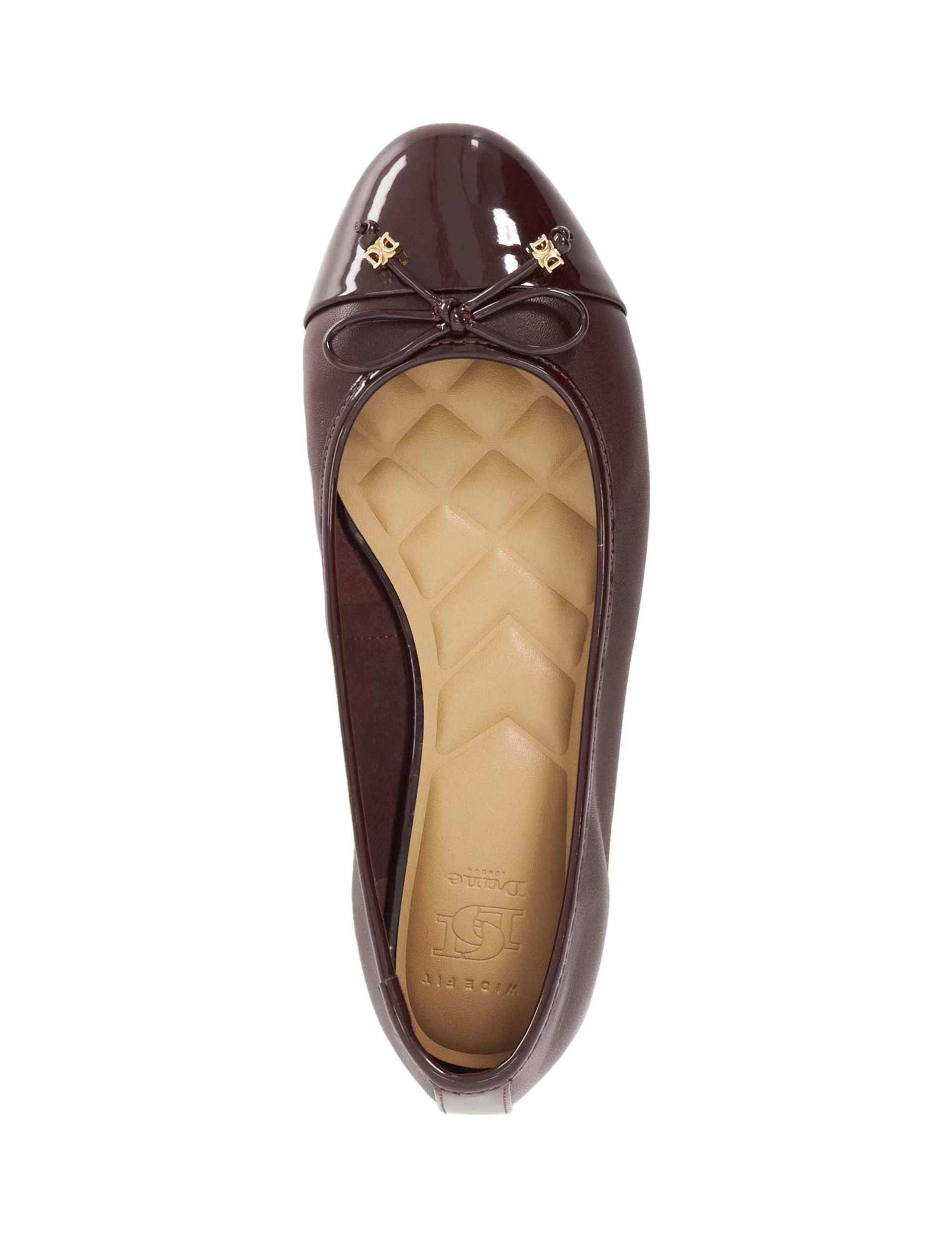 Wide Fit Leather Flatform Ballet Pumps 5 of 6