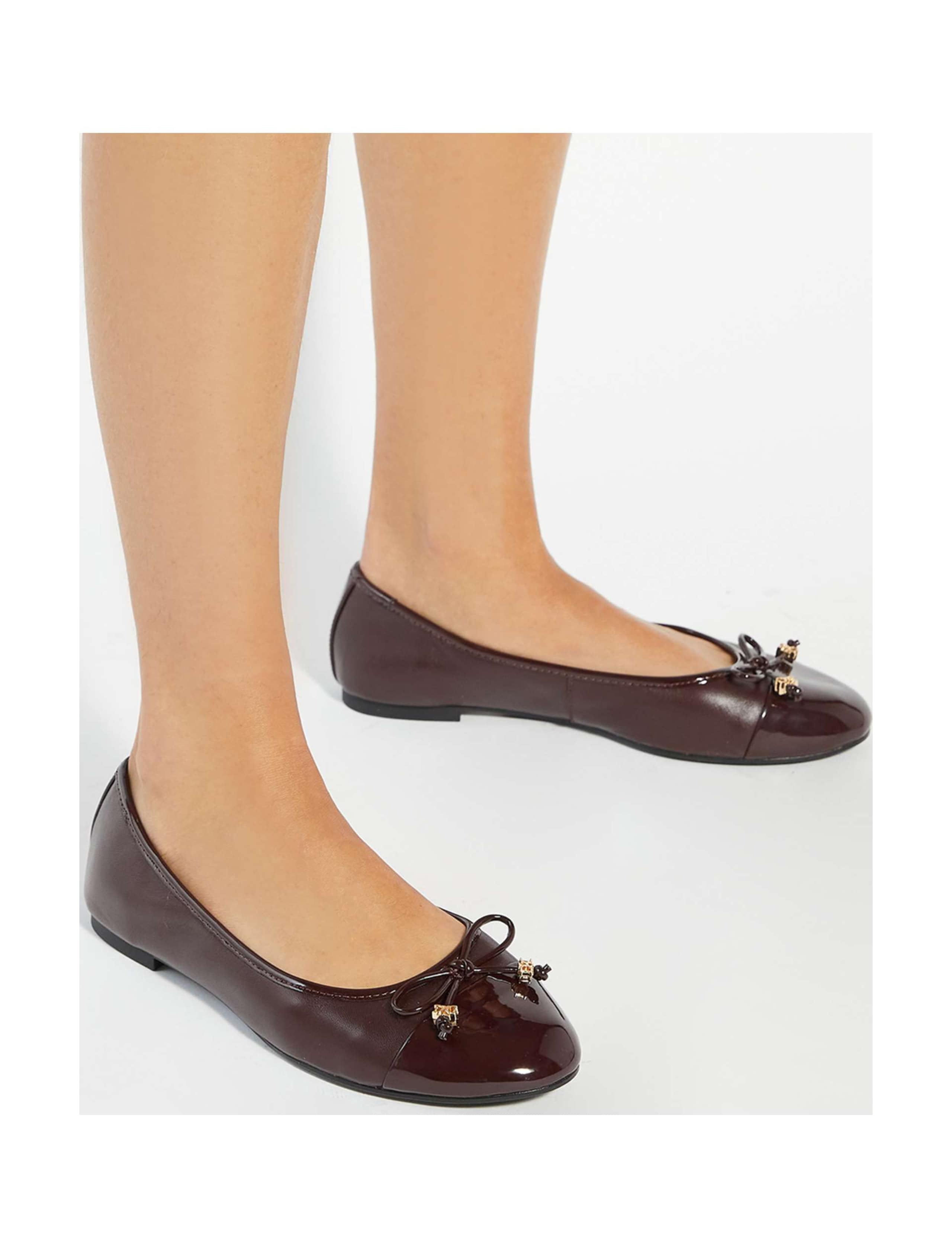 Wide Fit Leather Flatform Ballet Pumps 6 of 6