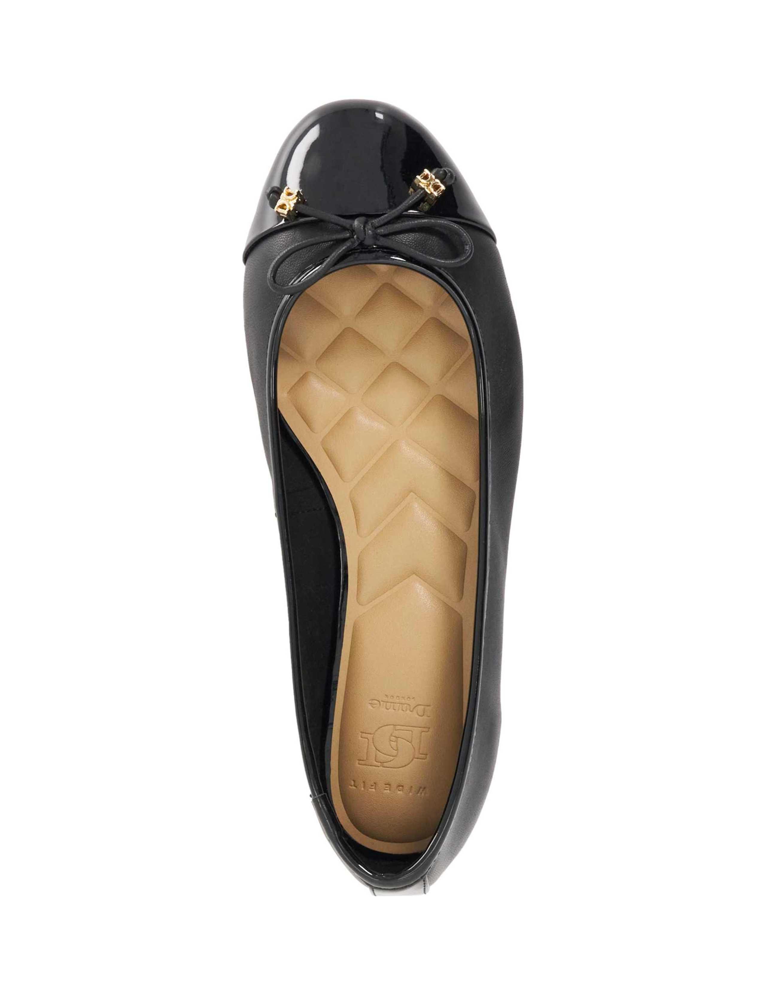 Wide Fit Leather Flatform Ballet Pumps 3 of 6