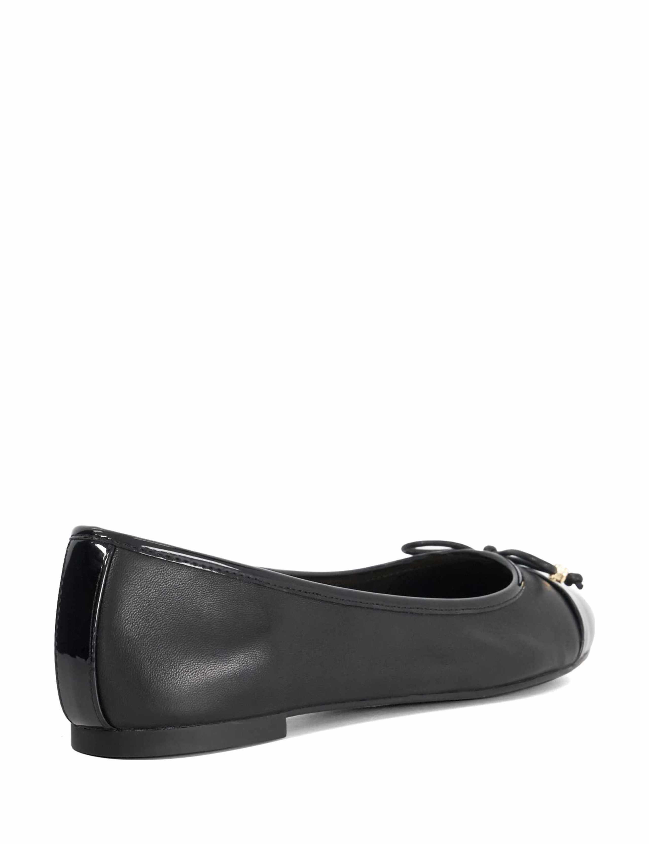 Wide Fit Leather Flatform Ballet Pumps 4 of 6