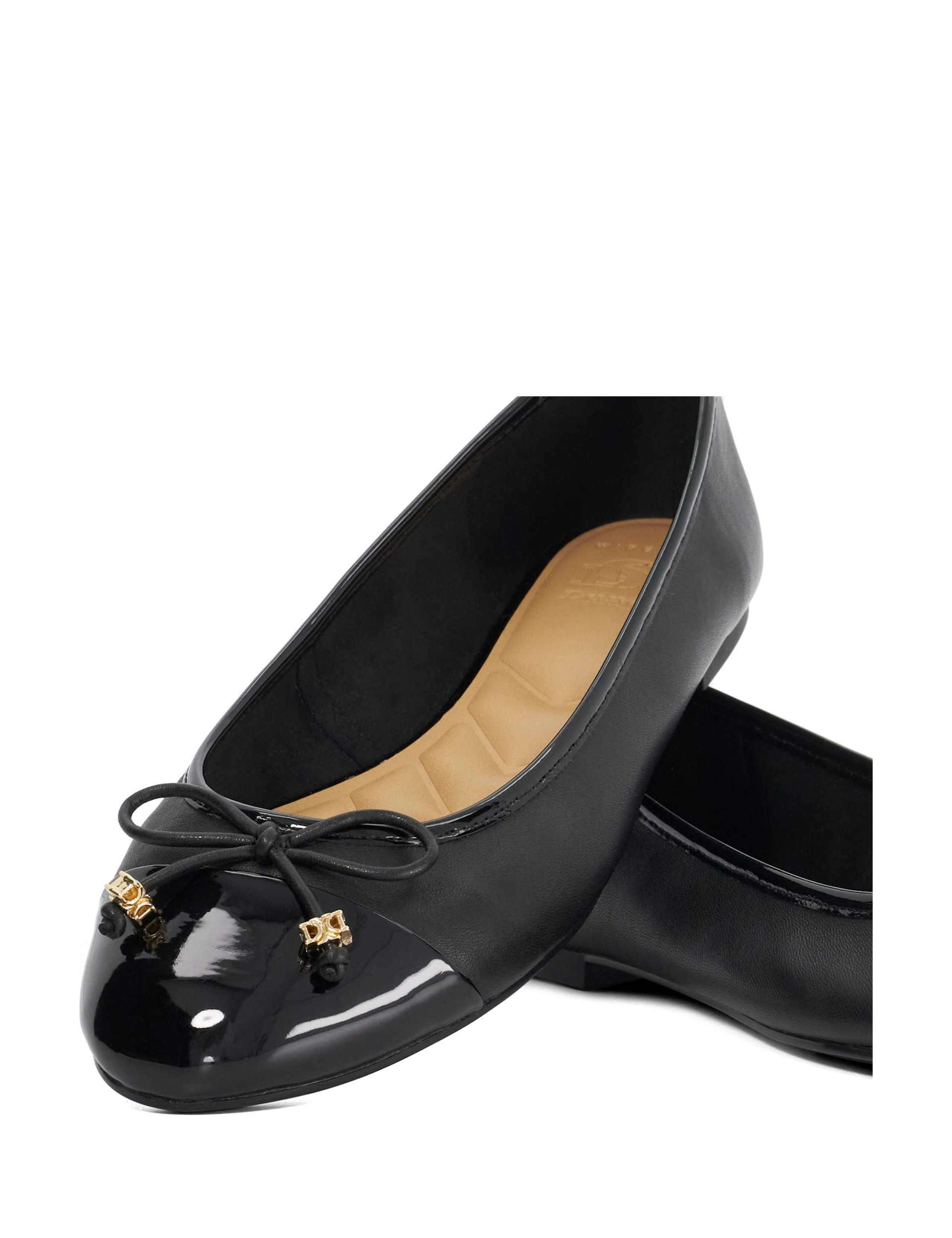 Wide Fit Leather Flatform Ballet Pumps 5 of 6