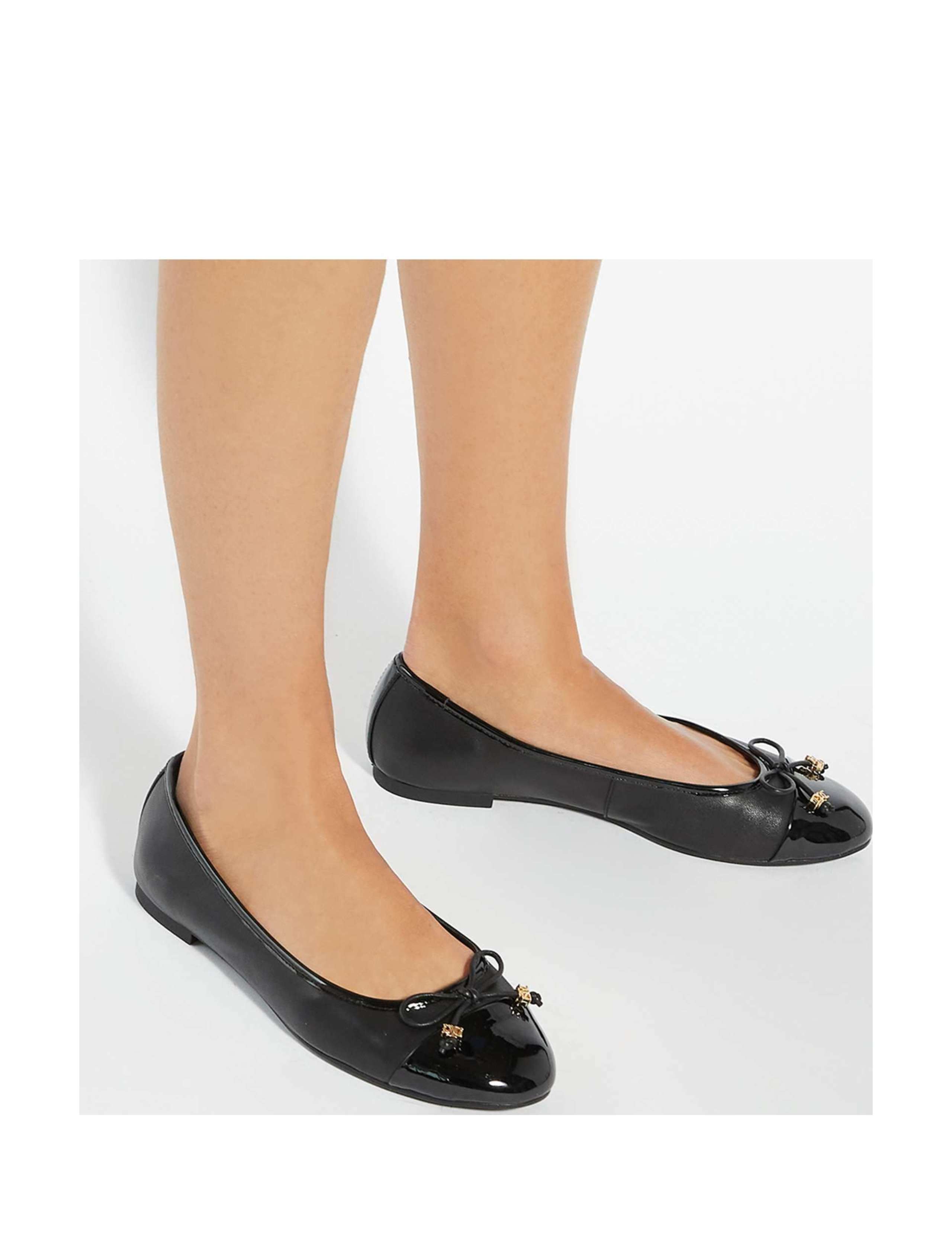 Wide Fit Leather Flatform Ballet Pumps 6 of 6