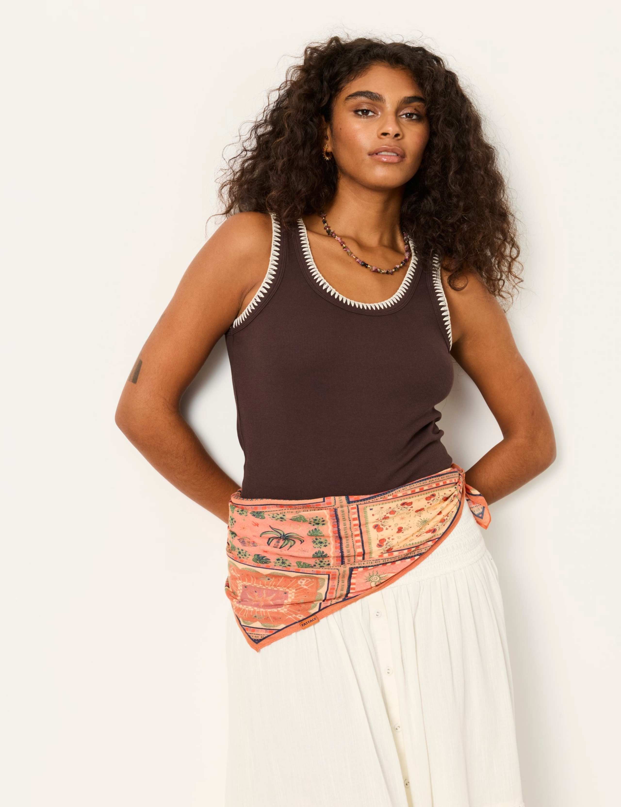 Cotton Rich Ribbed Scoop Neck Vest 5 of 6