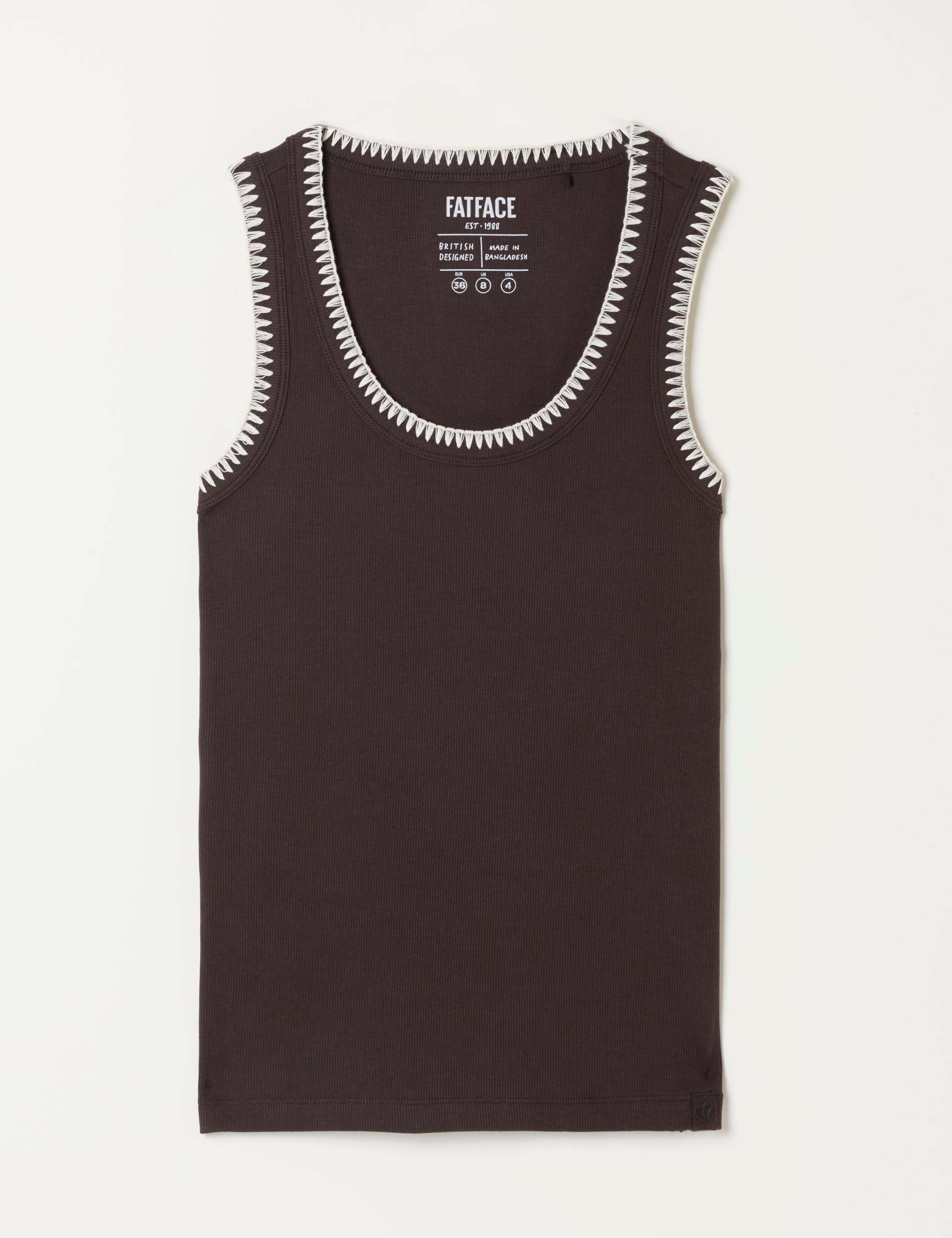 Cotton Rich Ribbed Scoop Neck Vest 2 of 6