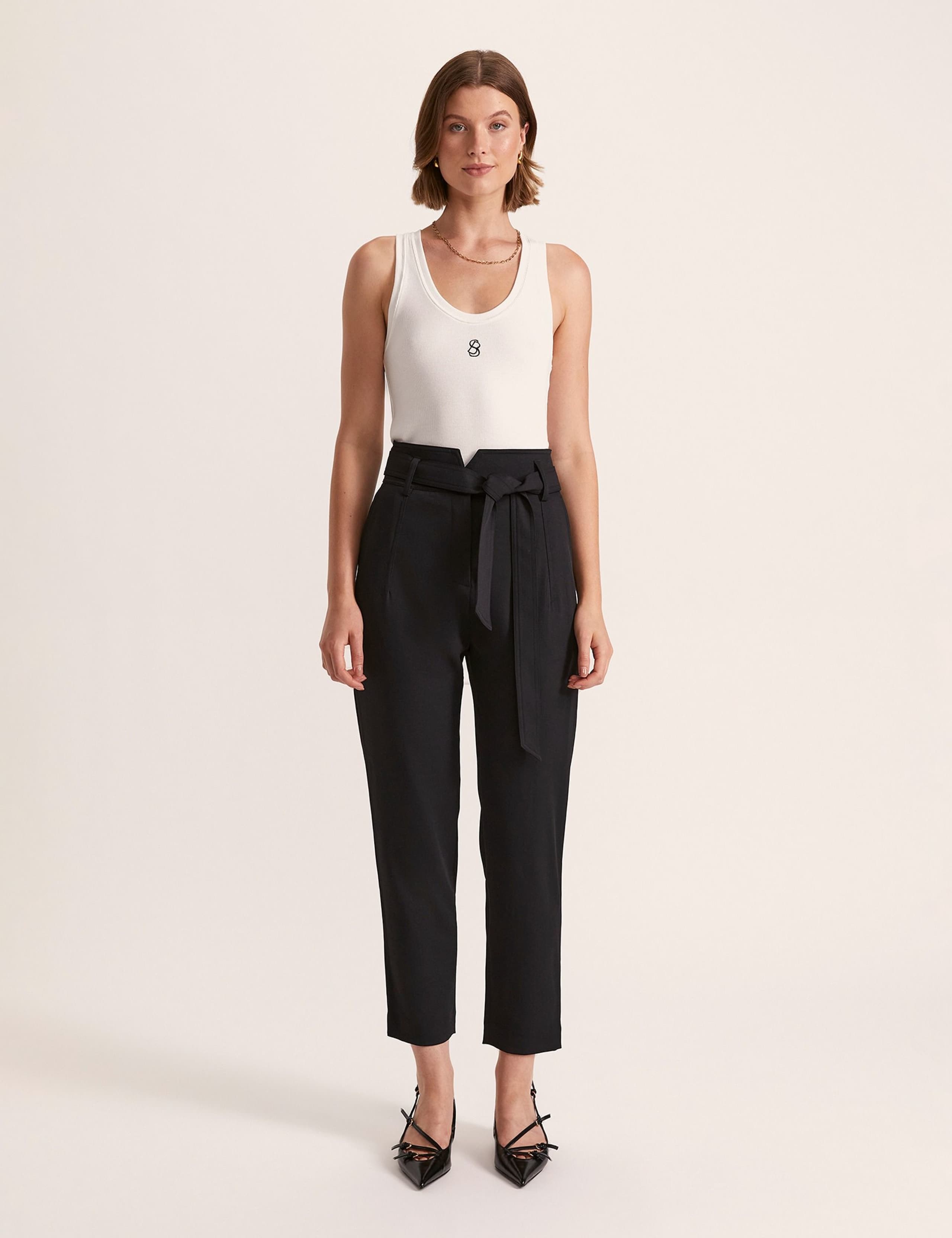 Belted Straight Leg Trousers 2 of 6