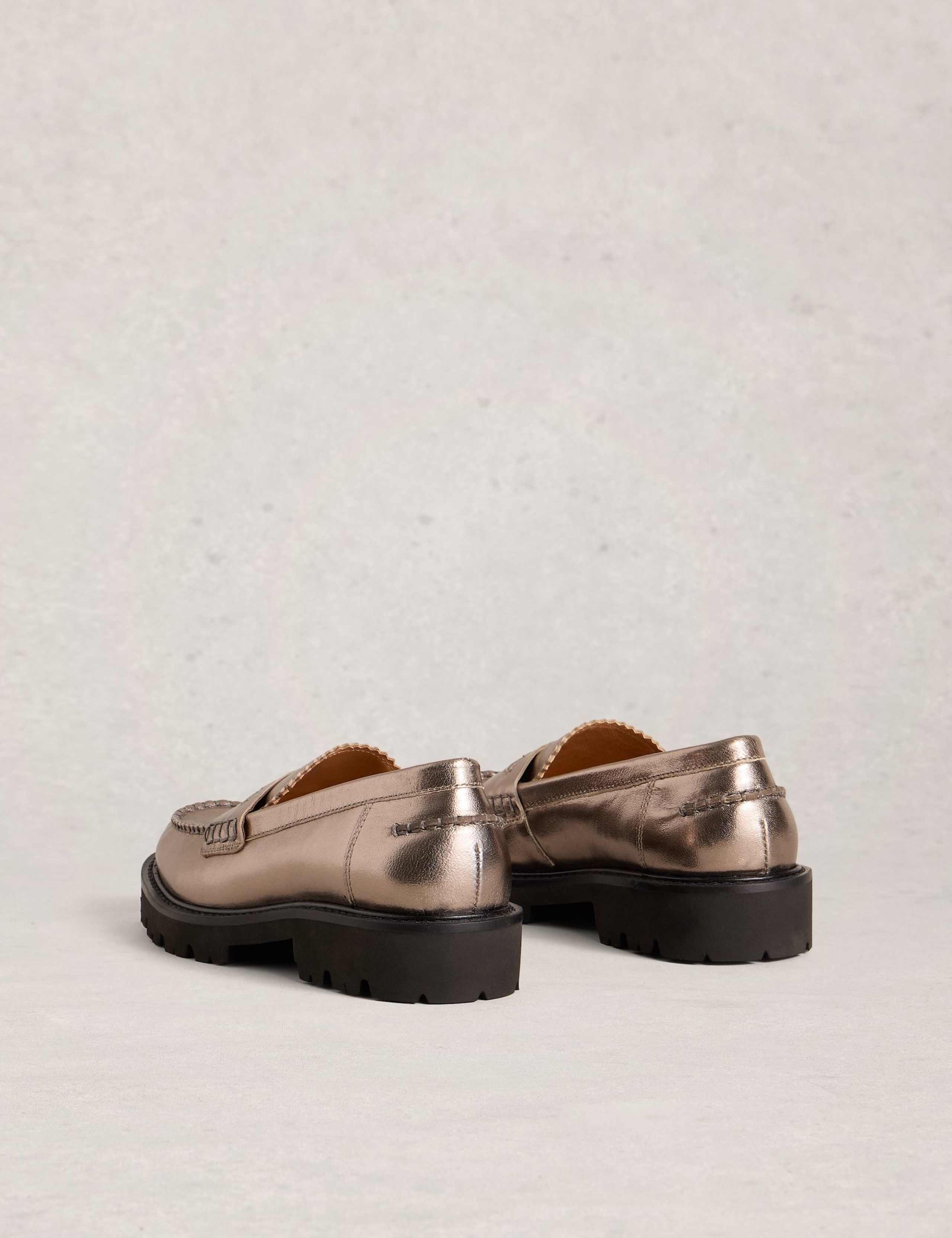 Suede Block Heel Round Toe Loafers 3 of 4