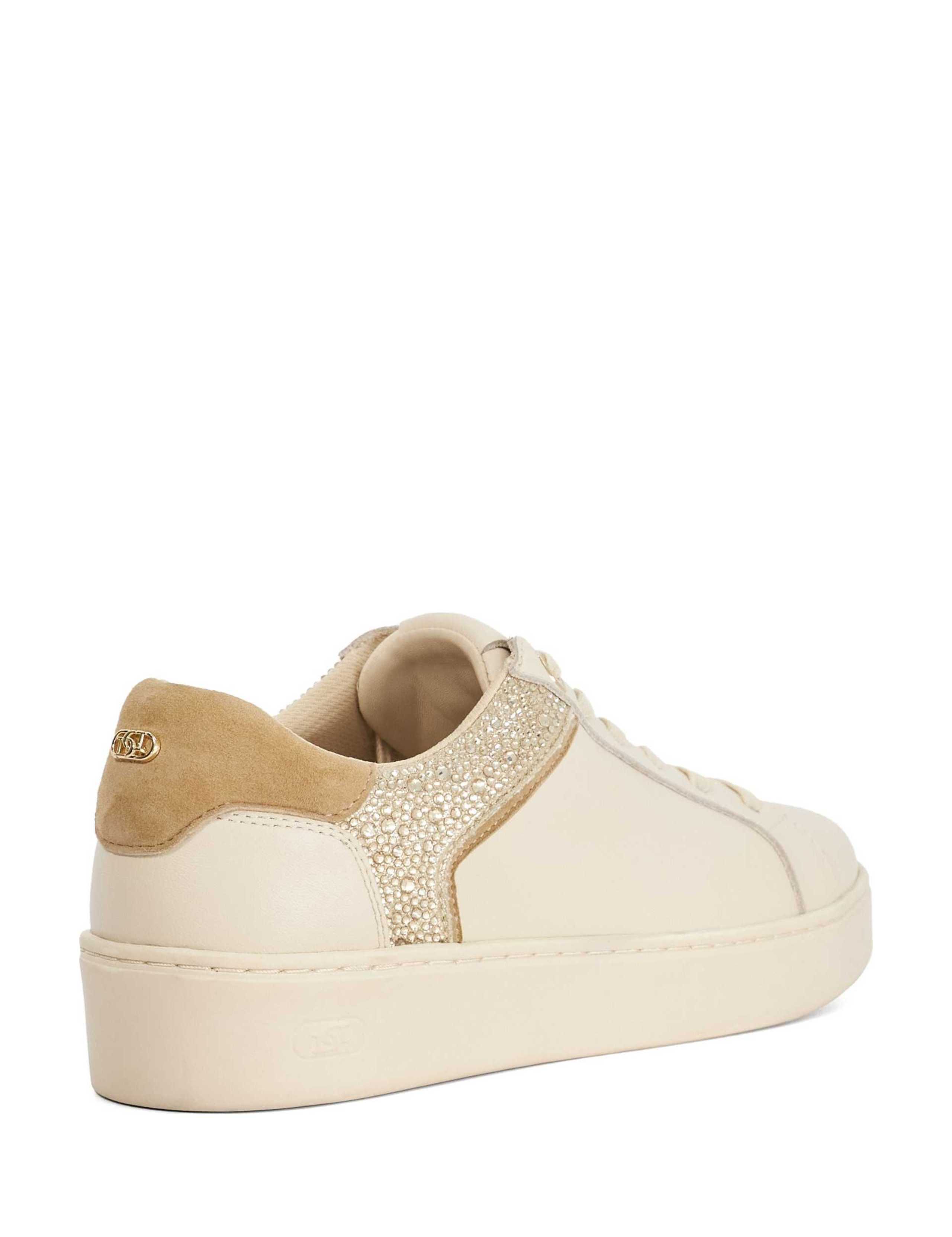 Leather Lace Up Sparkle Cupsole Trainers 3 of 6