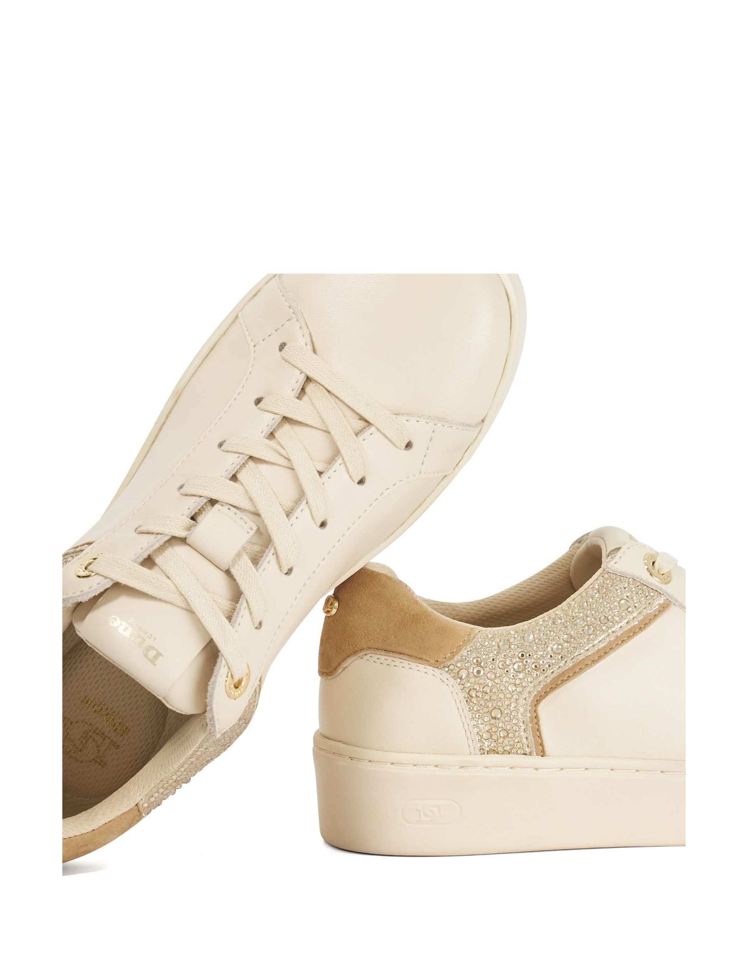 Leather Lace Up Sparkle Cupsole Trainers 5 of 6