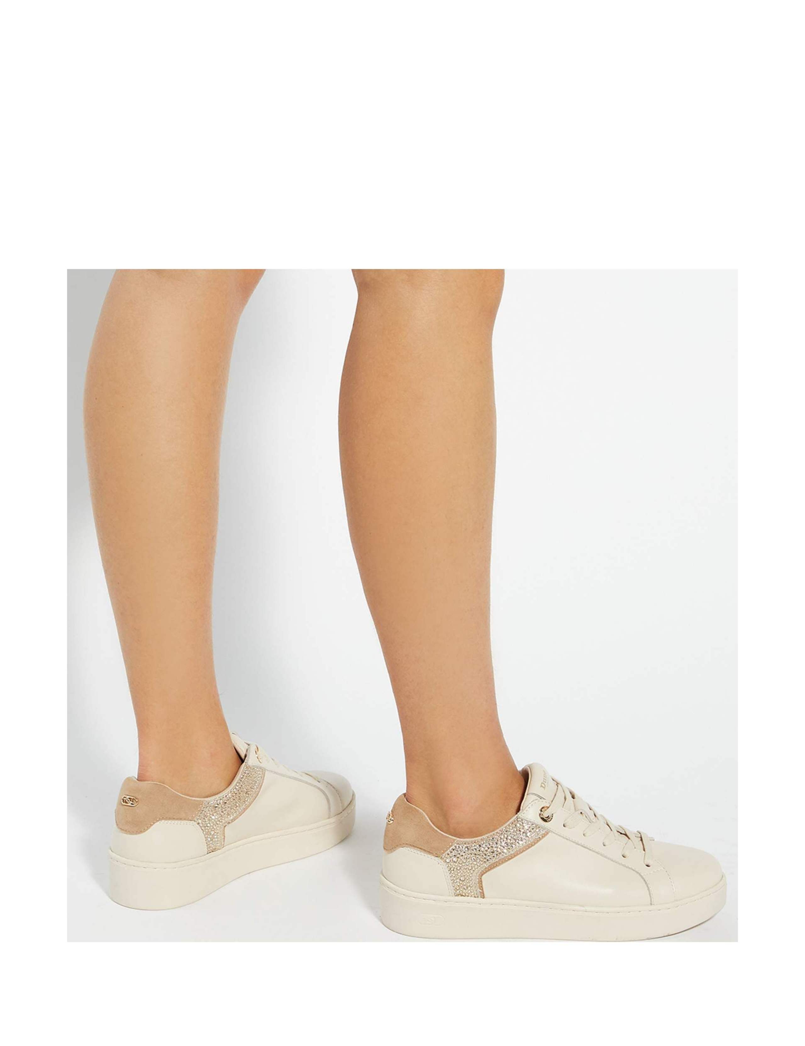 Leather Lace Up Sparkle Cupsole Trainers 6 of 6