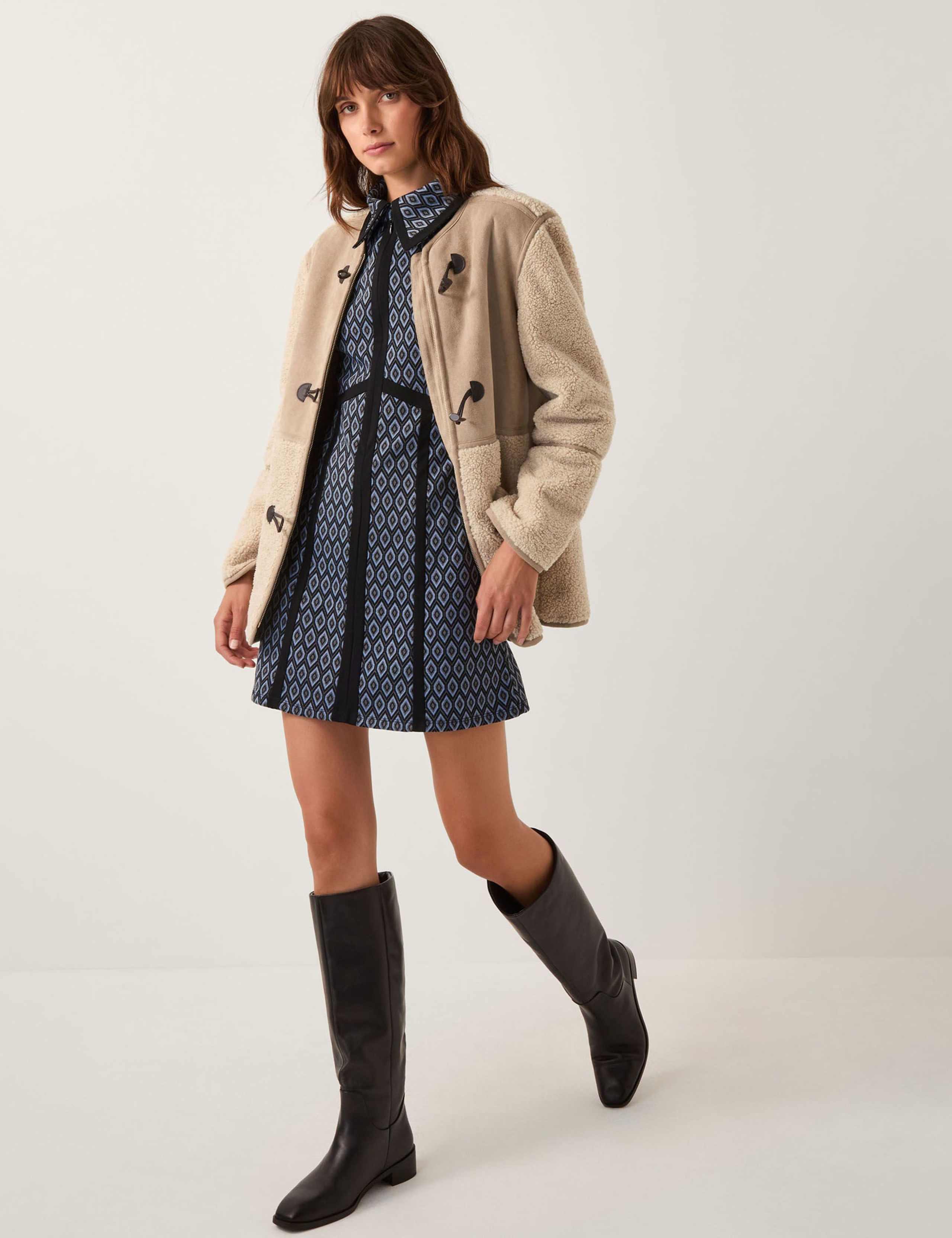 Jacquard Mini Shirt Dress 2 of 4