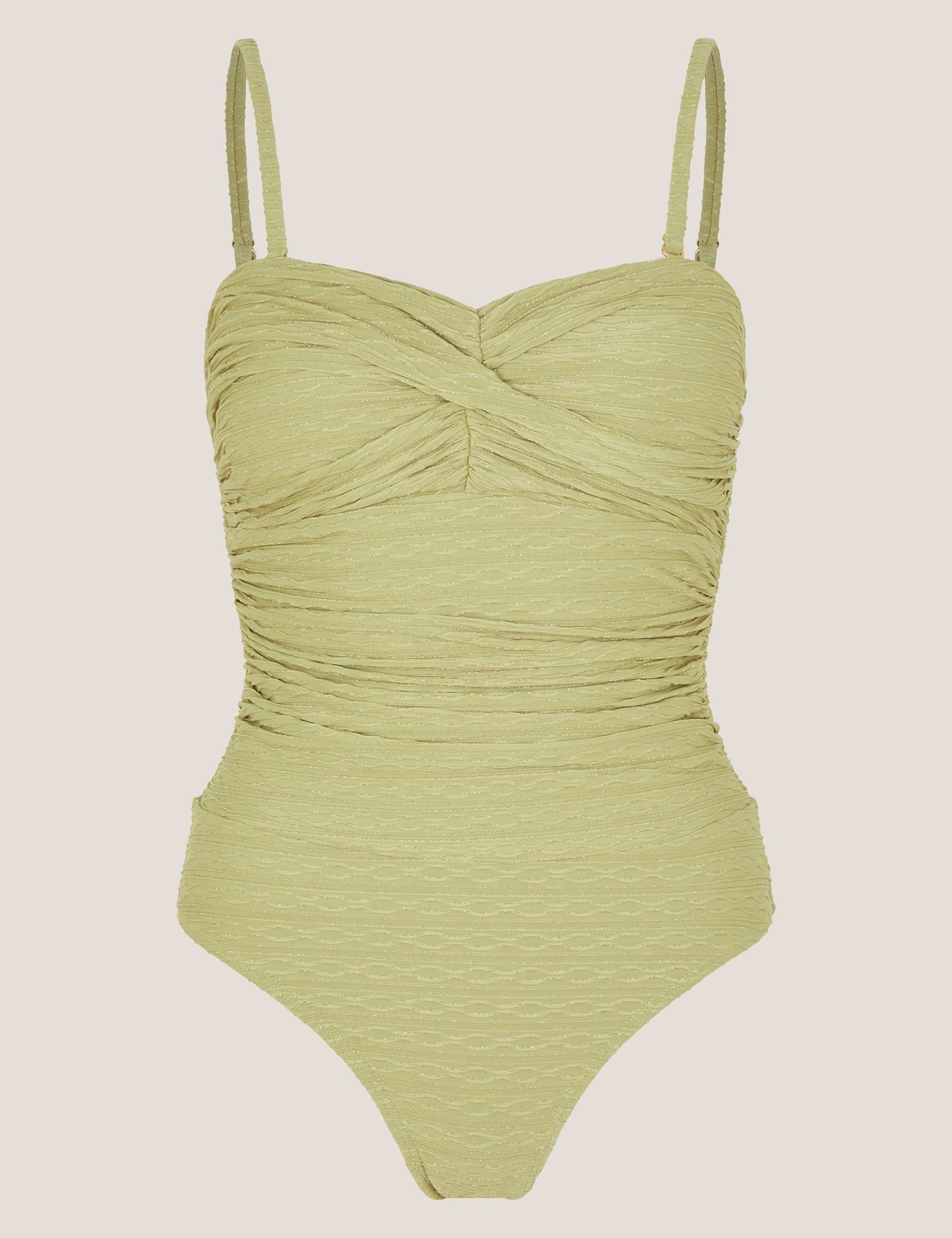 Jade Shimmer Removable Straps Swimsuit 2 of 5