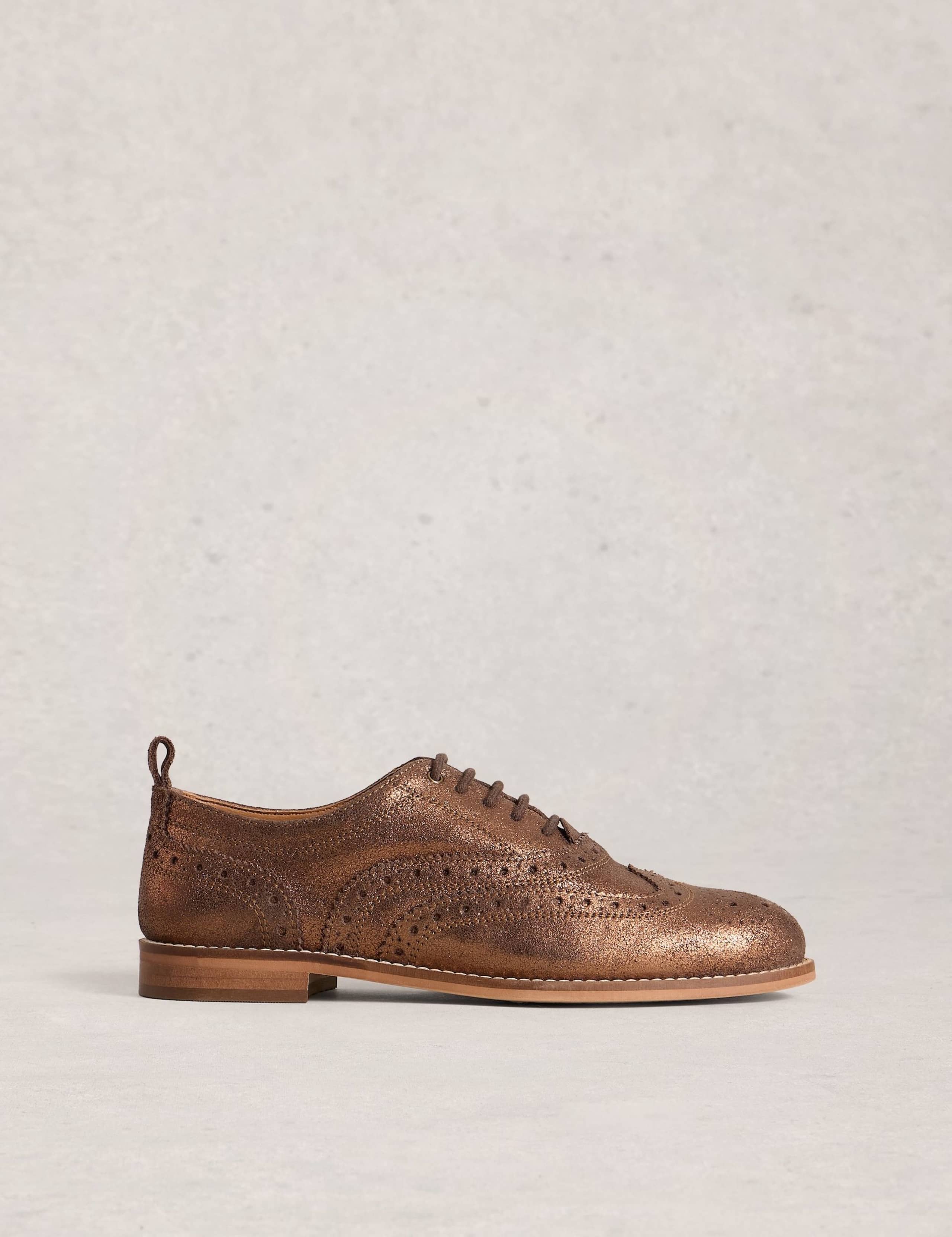 Leather Metallic Lace Up Brogues 1 of 4