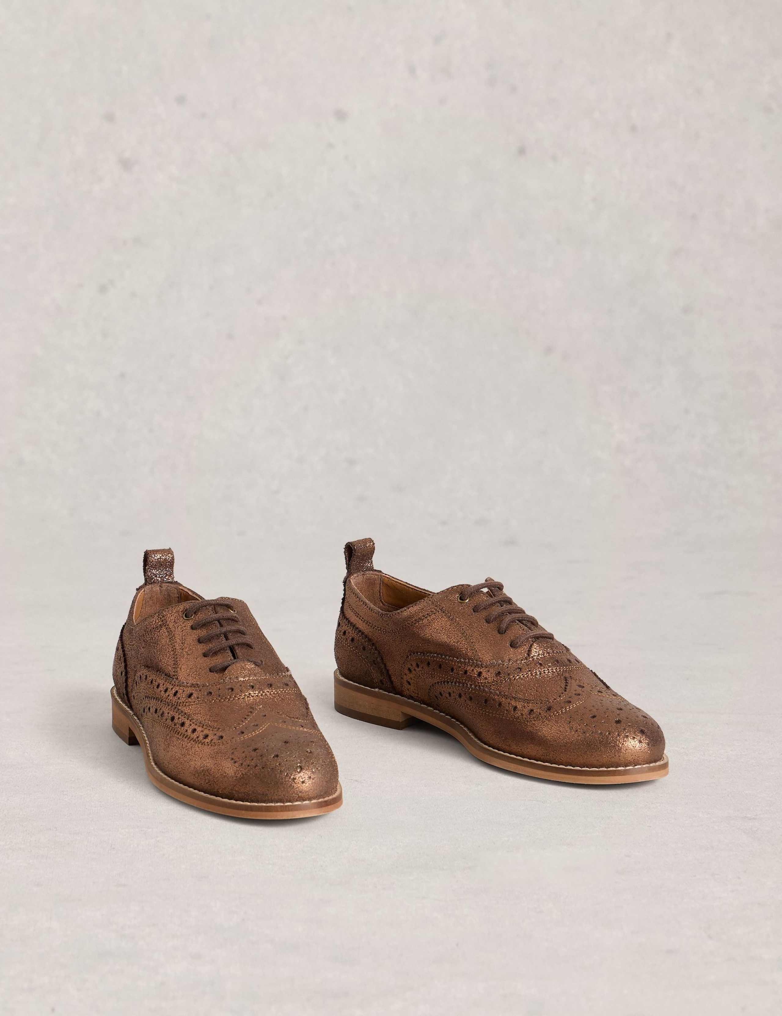 Leather Metallic Lace Up Brogues 2 of 4