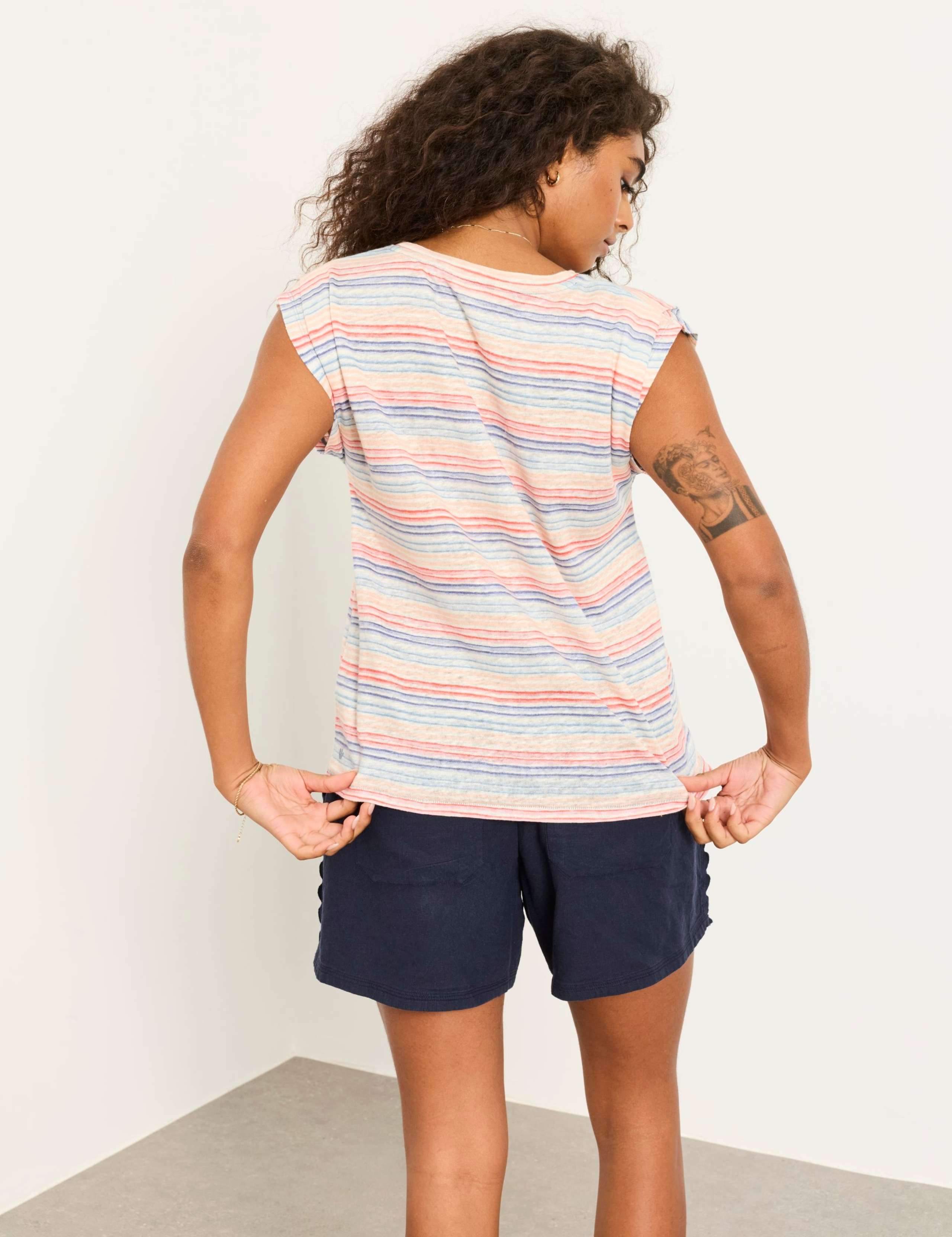 Pure Linen Striped Top 3 of 6