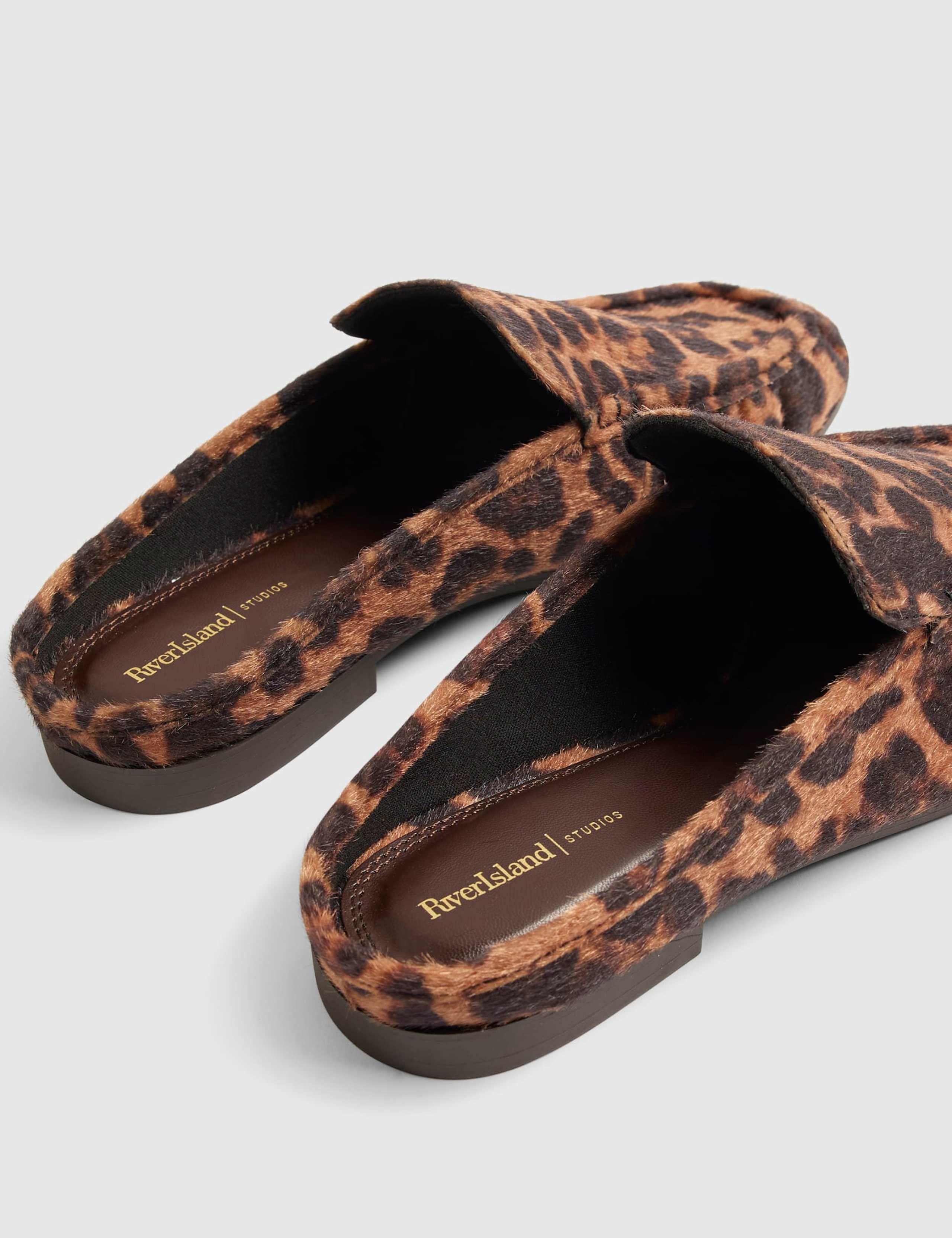 Leopard Print Slip On Flat Loafers 4 of 5