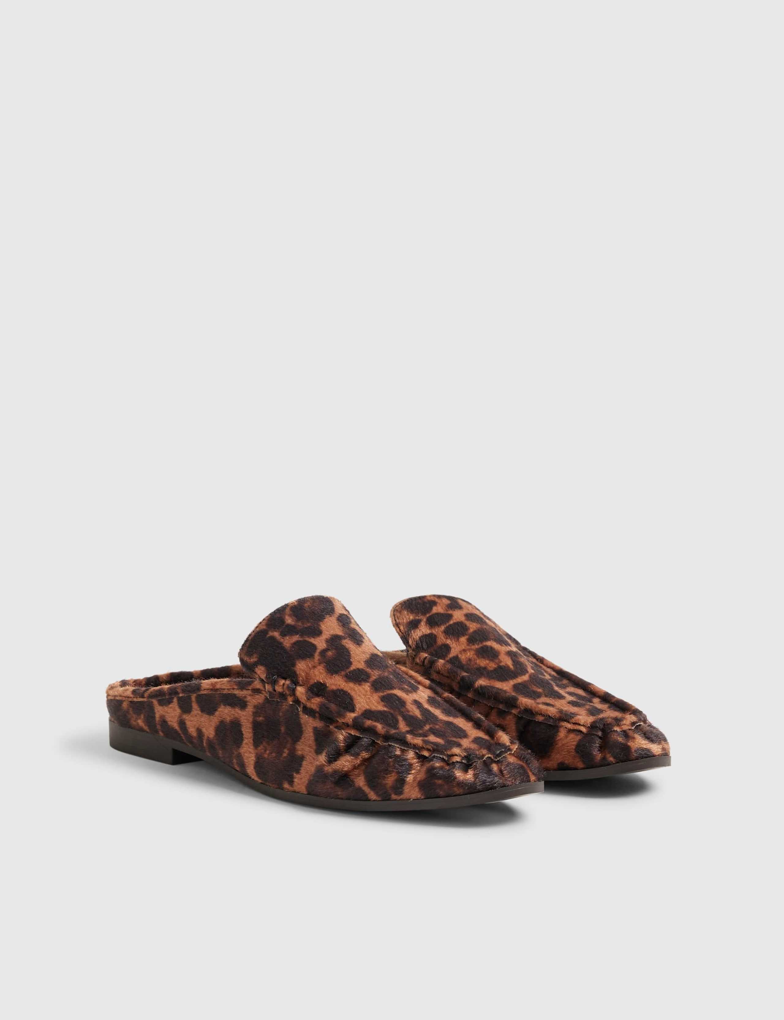 Leopard Print Slip On Flat Loafers 5 of 5