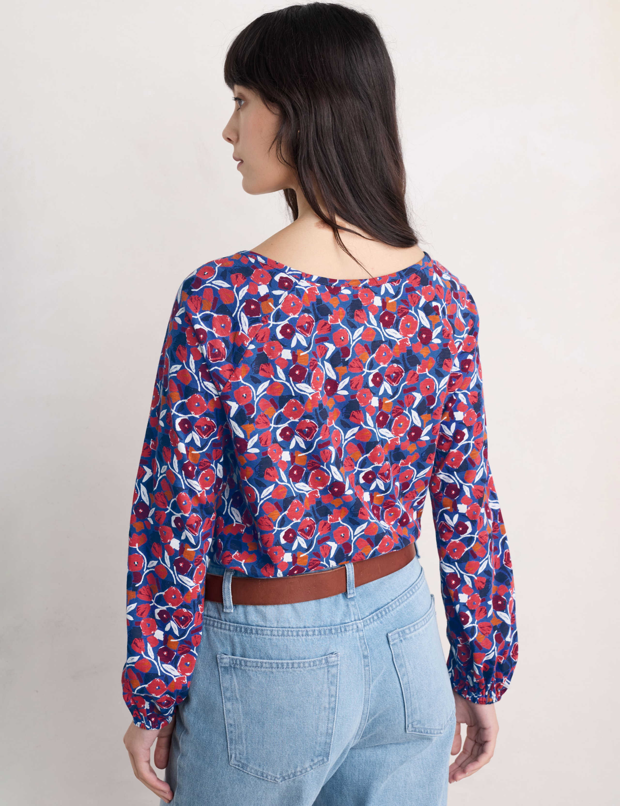Pure Cotton Floral Top 4 of 4