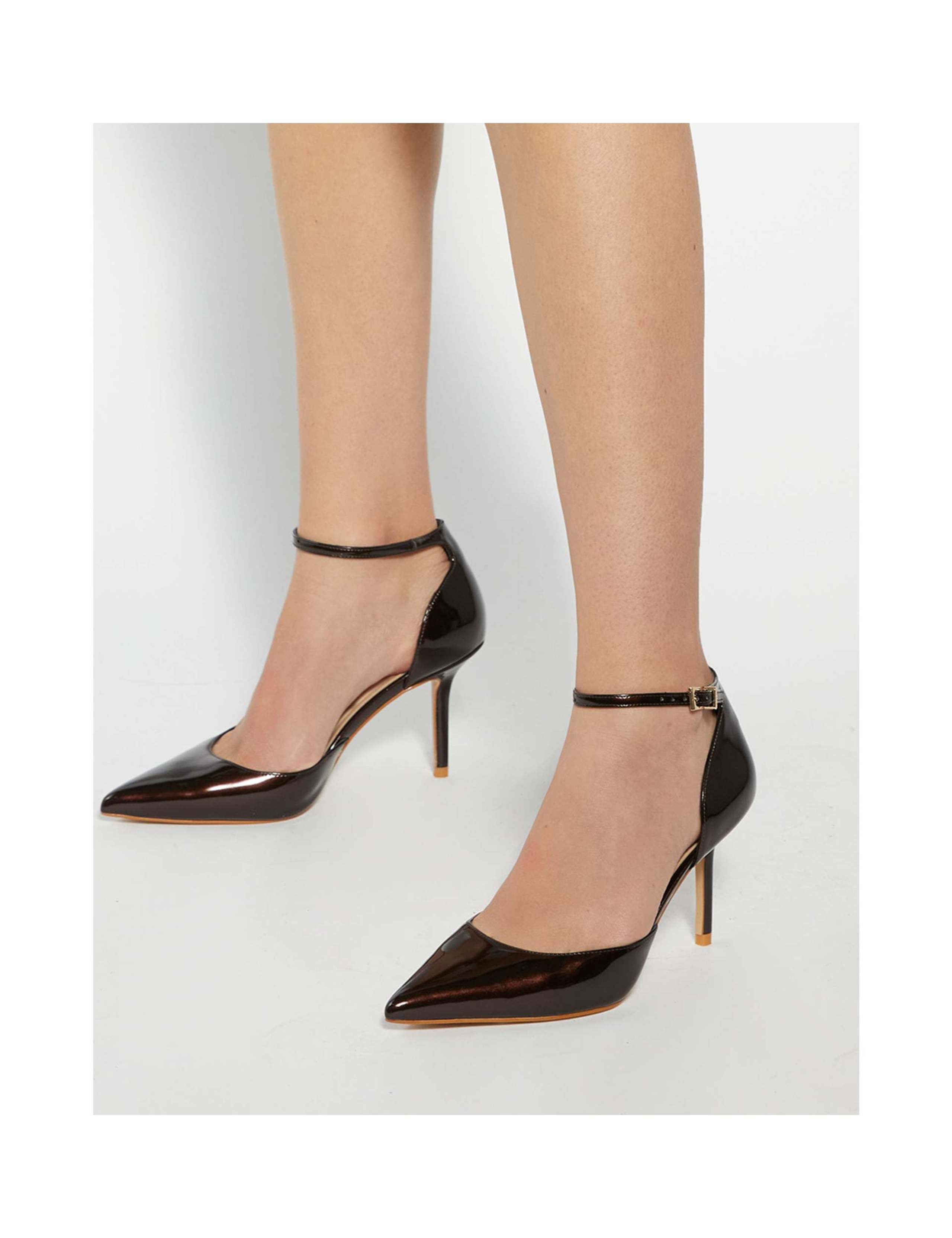 Suede Glitter Stiletto Heel Court Shoes 2 of 5