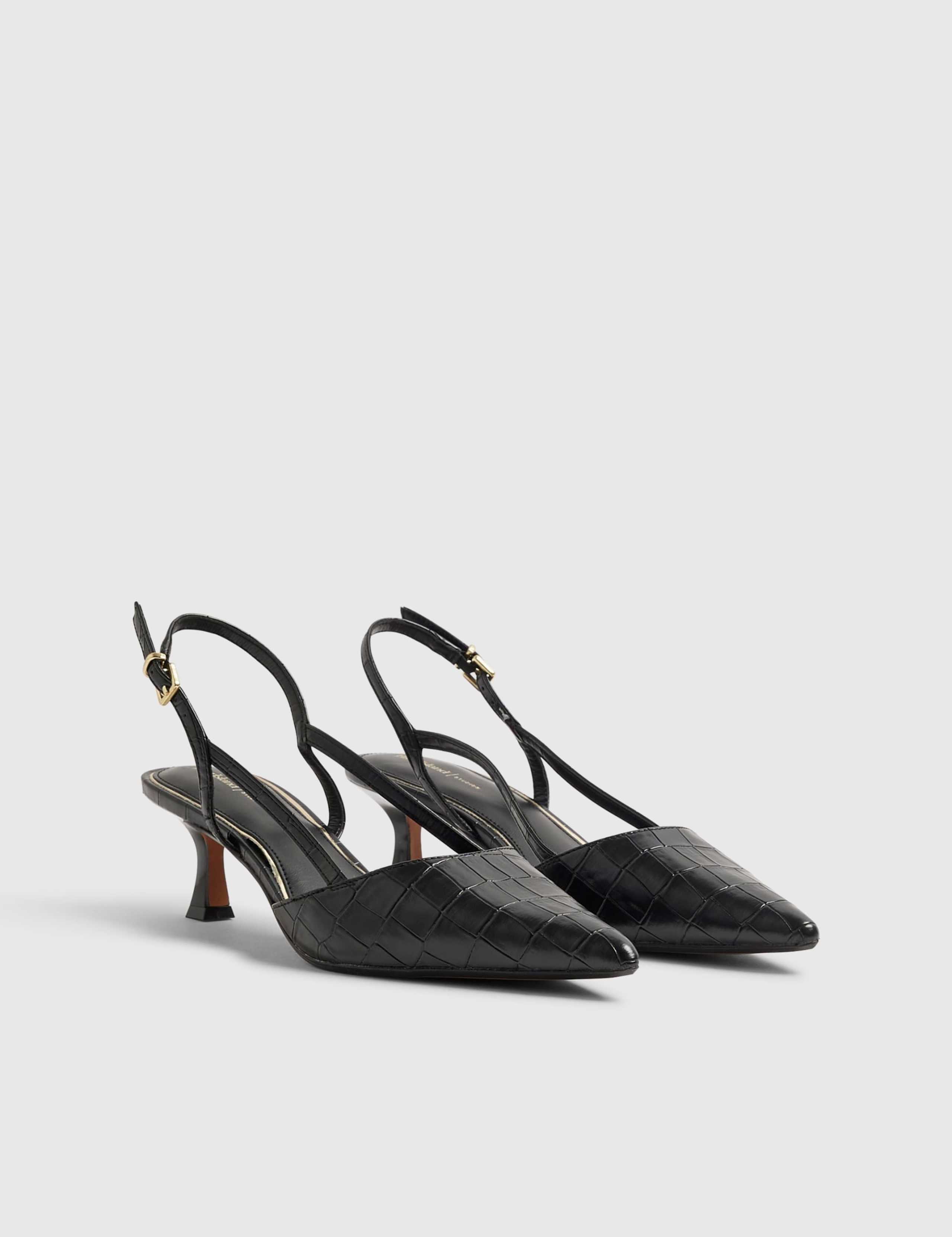 Kitten Heel Pointed Slingback Shoes 3 of 5