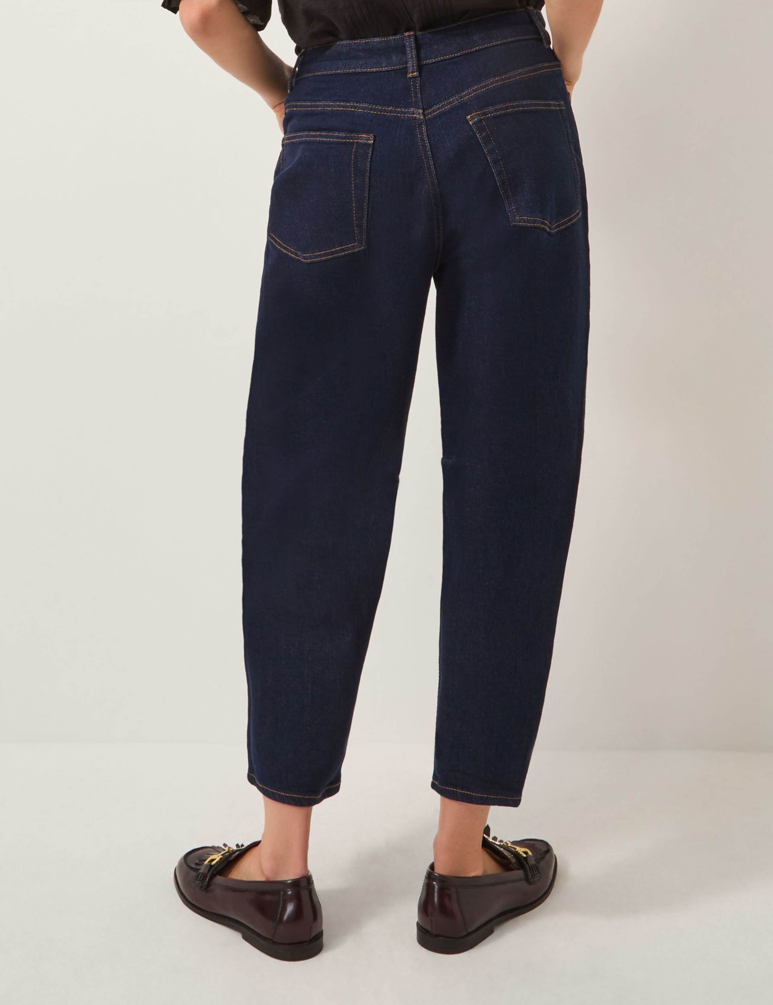 High Waisted Barrel Ankle Grazer Jeans 4 of 5