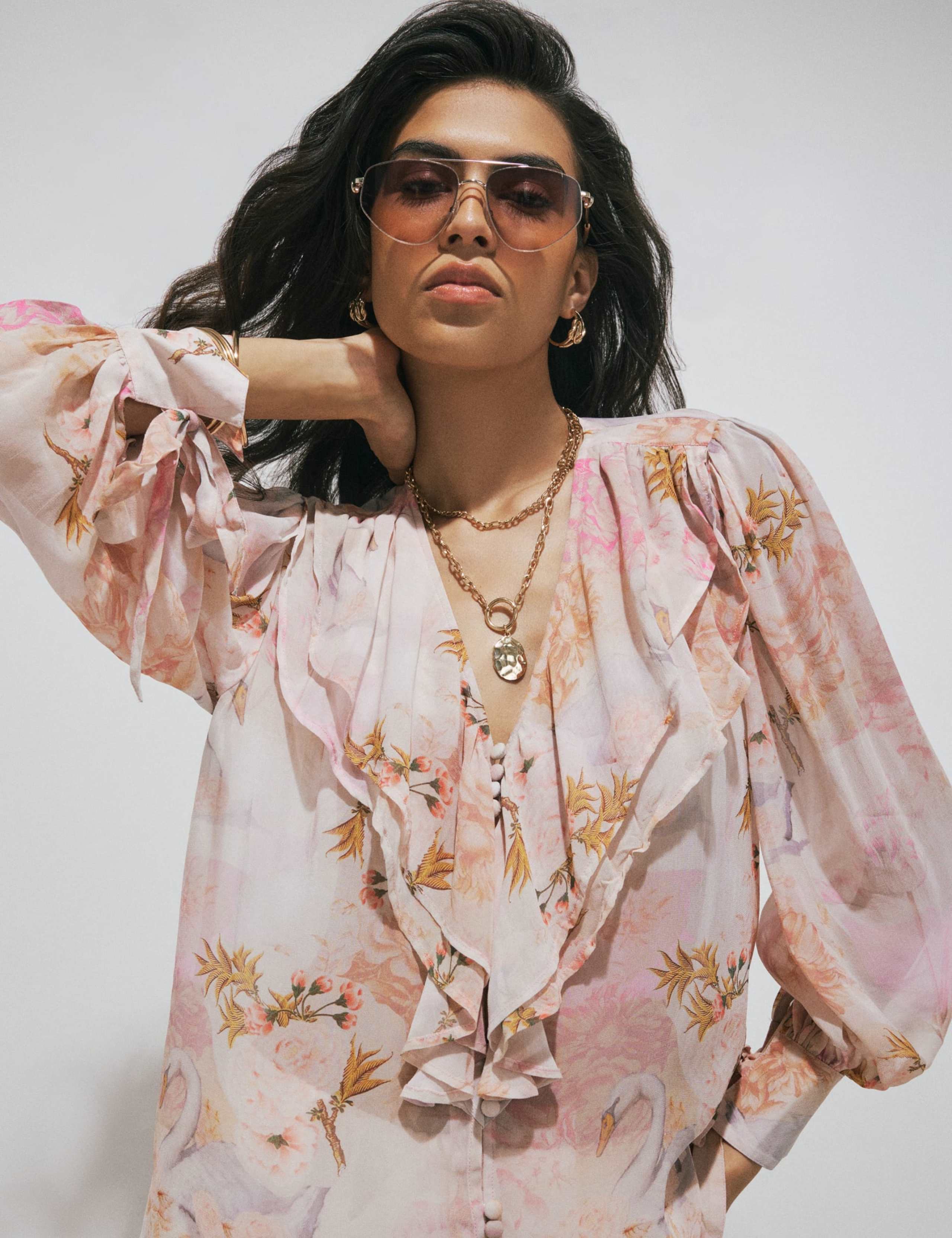 Floral Ruffle Detail Blouse 5 of 6