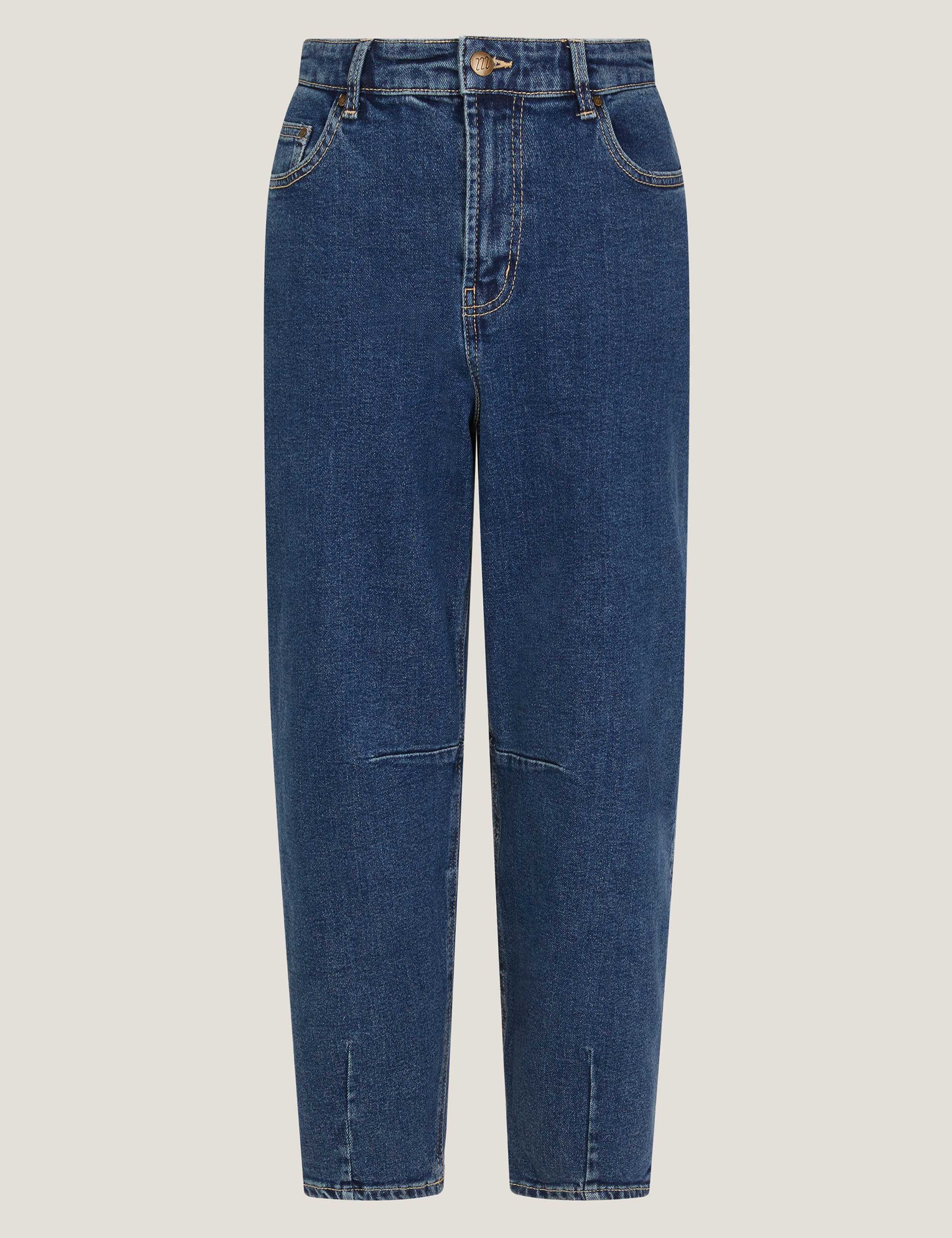 High Waisted Barrel Ankle Grazer Jeans 2 of 5