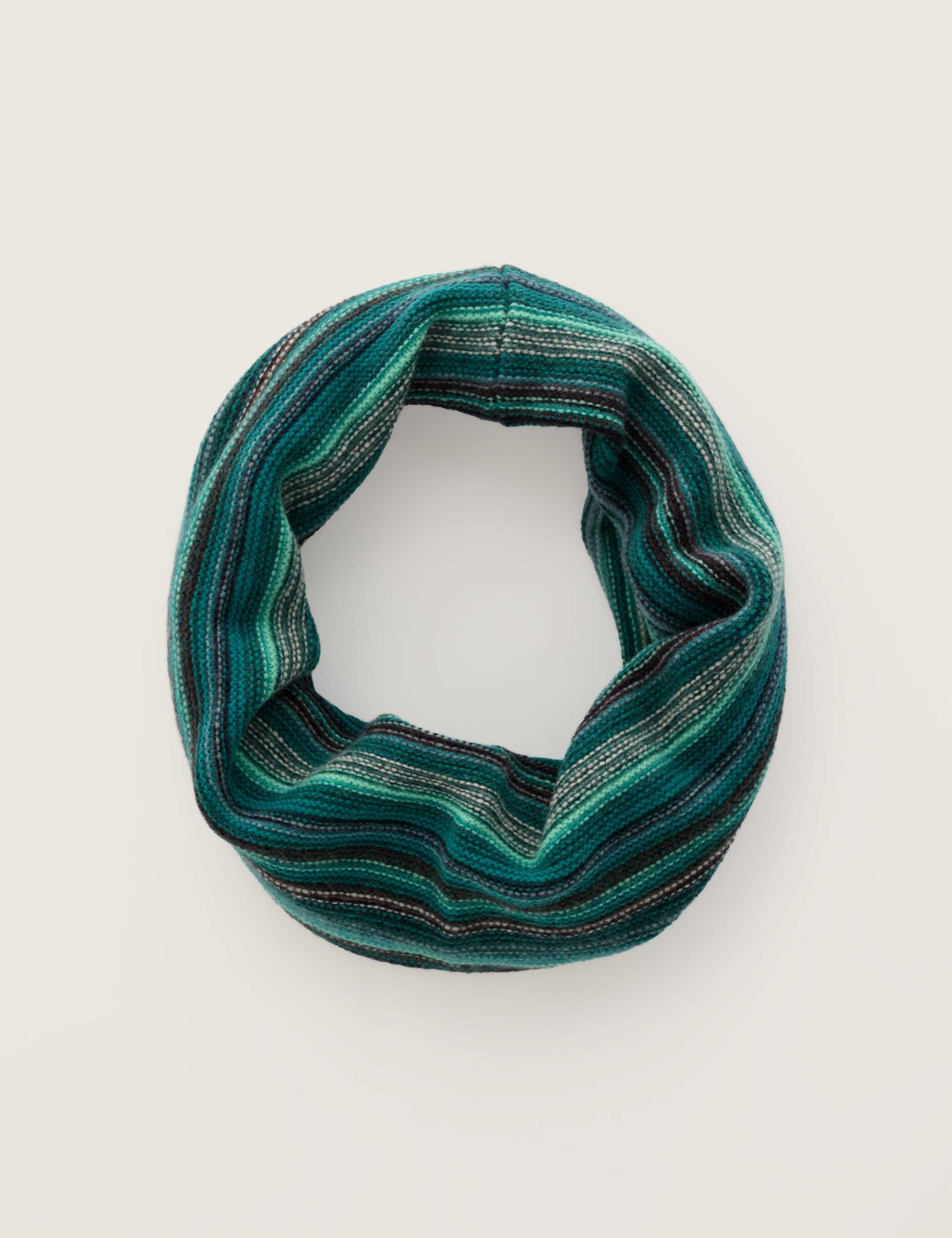 Merino Wool Rich Striped Snood 2 of 4