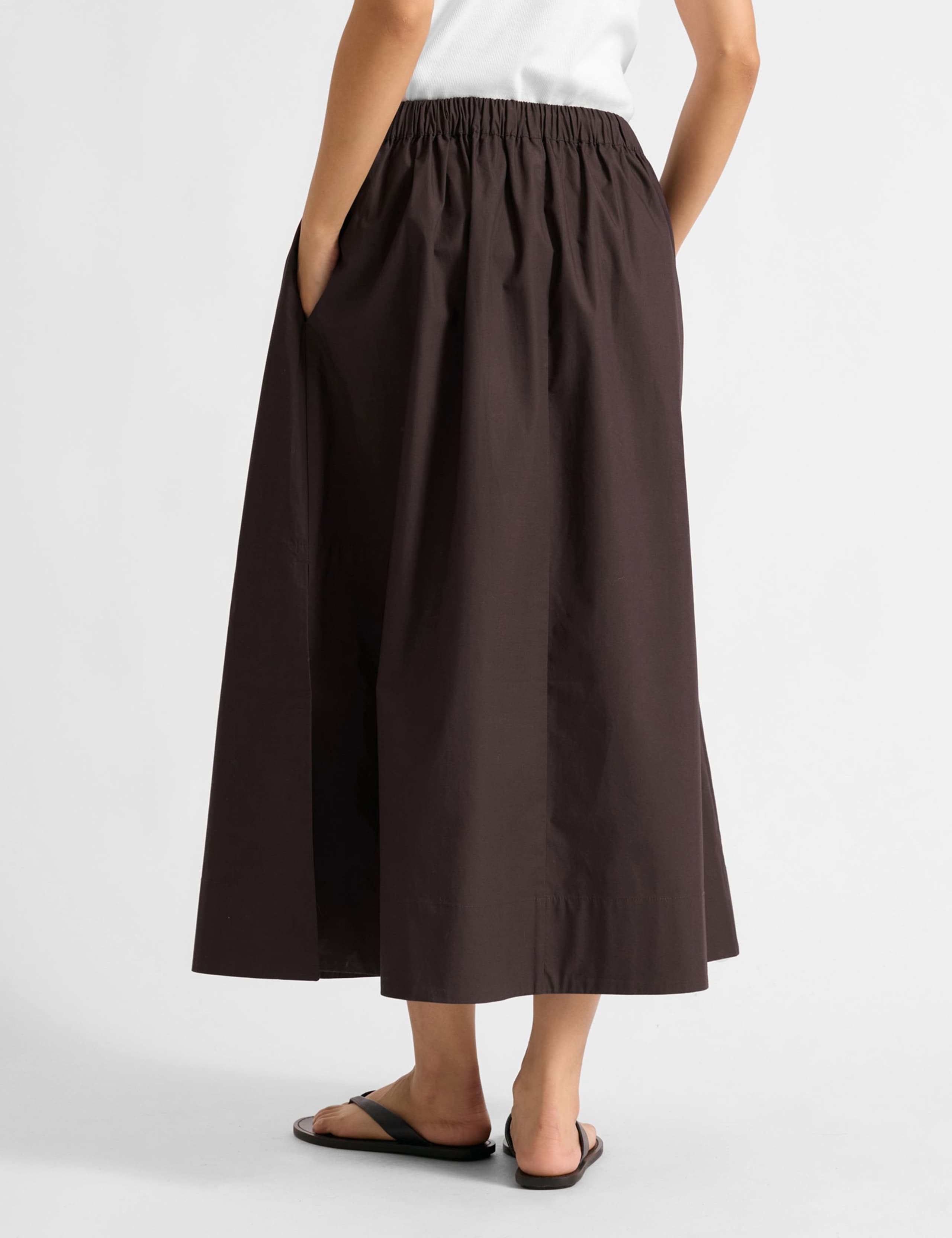 Pure Cotton Midaxi A-Line Skirt 4 of 5