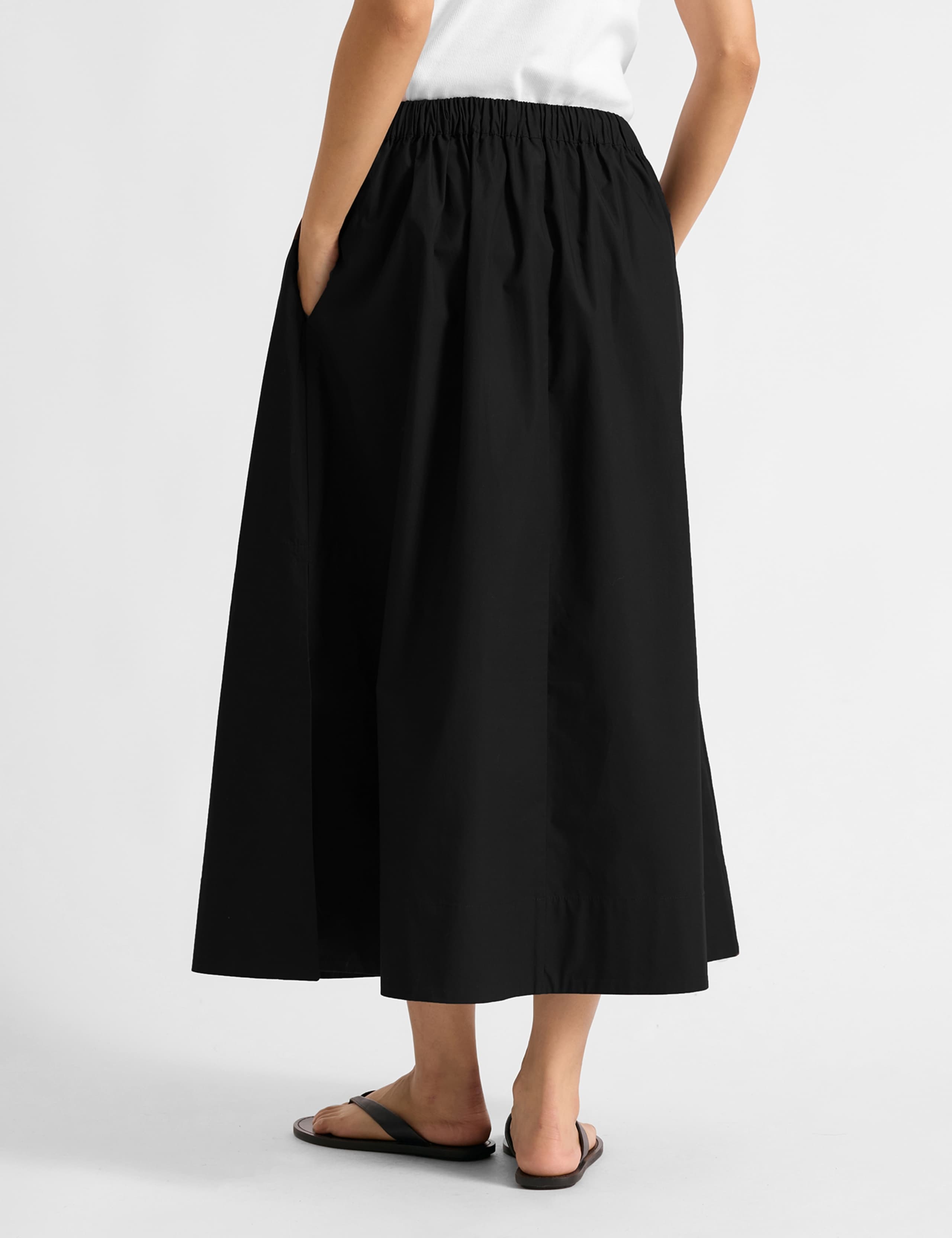 Pure Cotton Midaxi A-Line Skirt 4 of 6