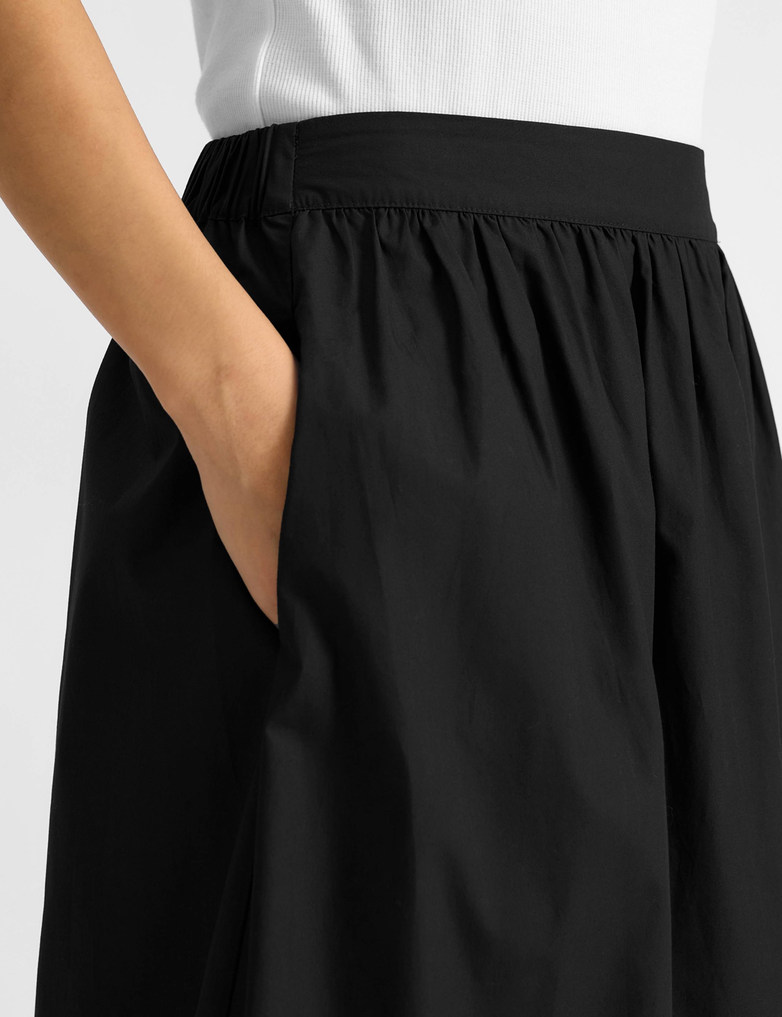 Pure Cotton Midaxi A-Line Skirt 5 of 6