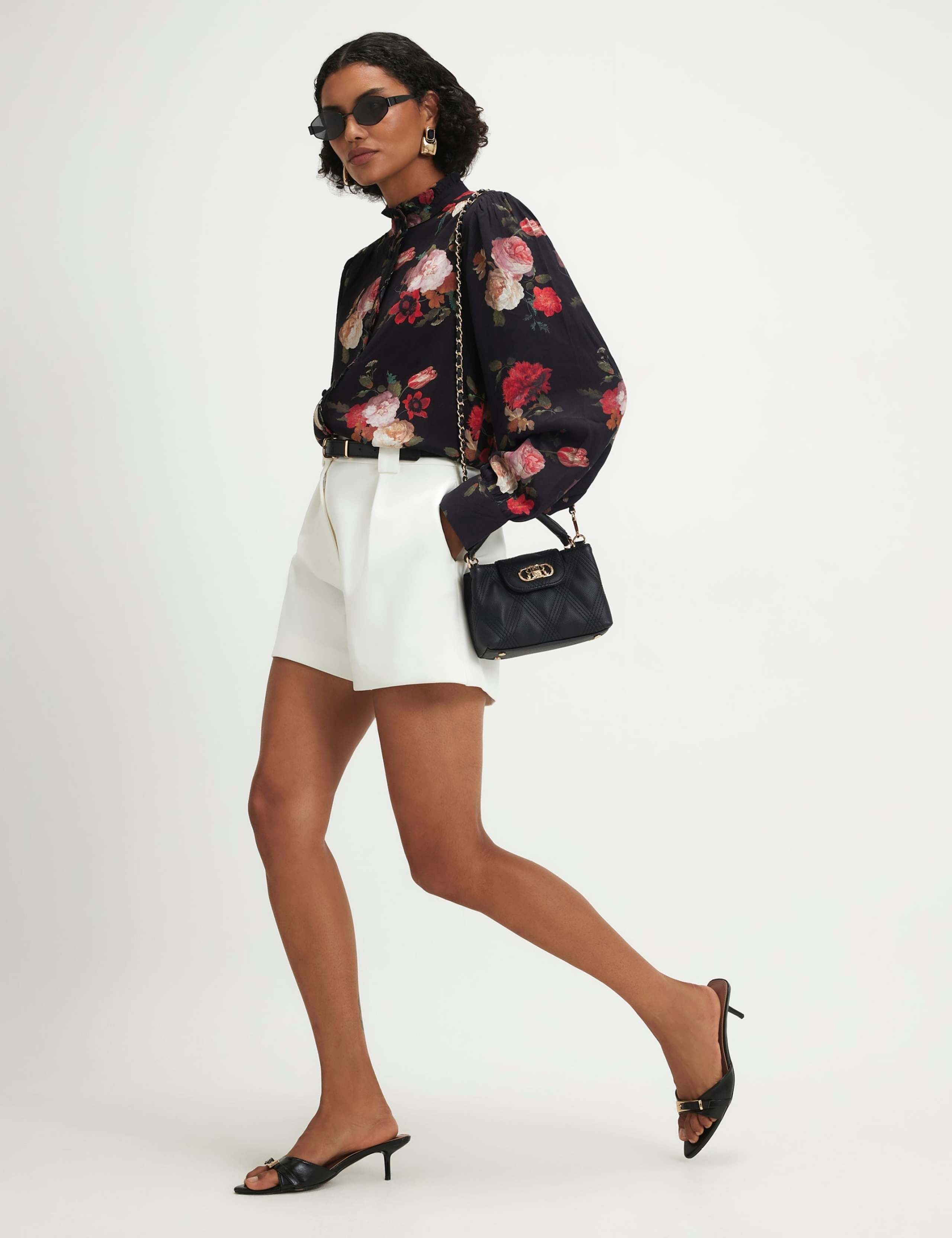 Floral High Neck Ruffle Blouse 5 of 6