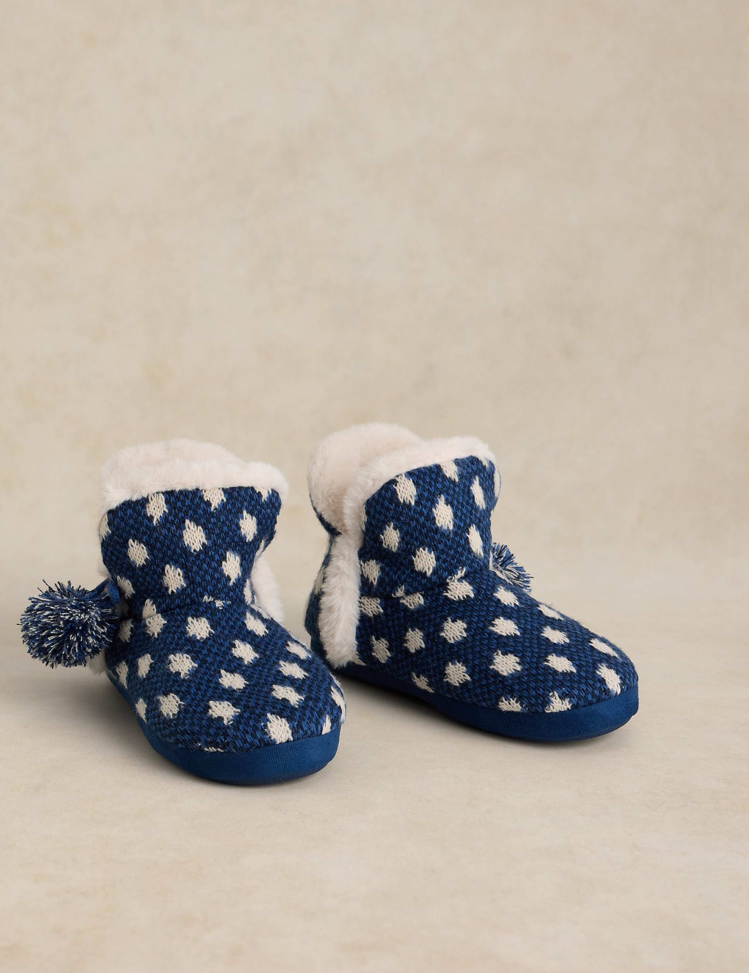 Spot Knitted Slipper Boots 2 of 4