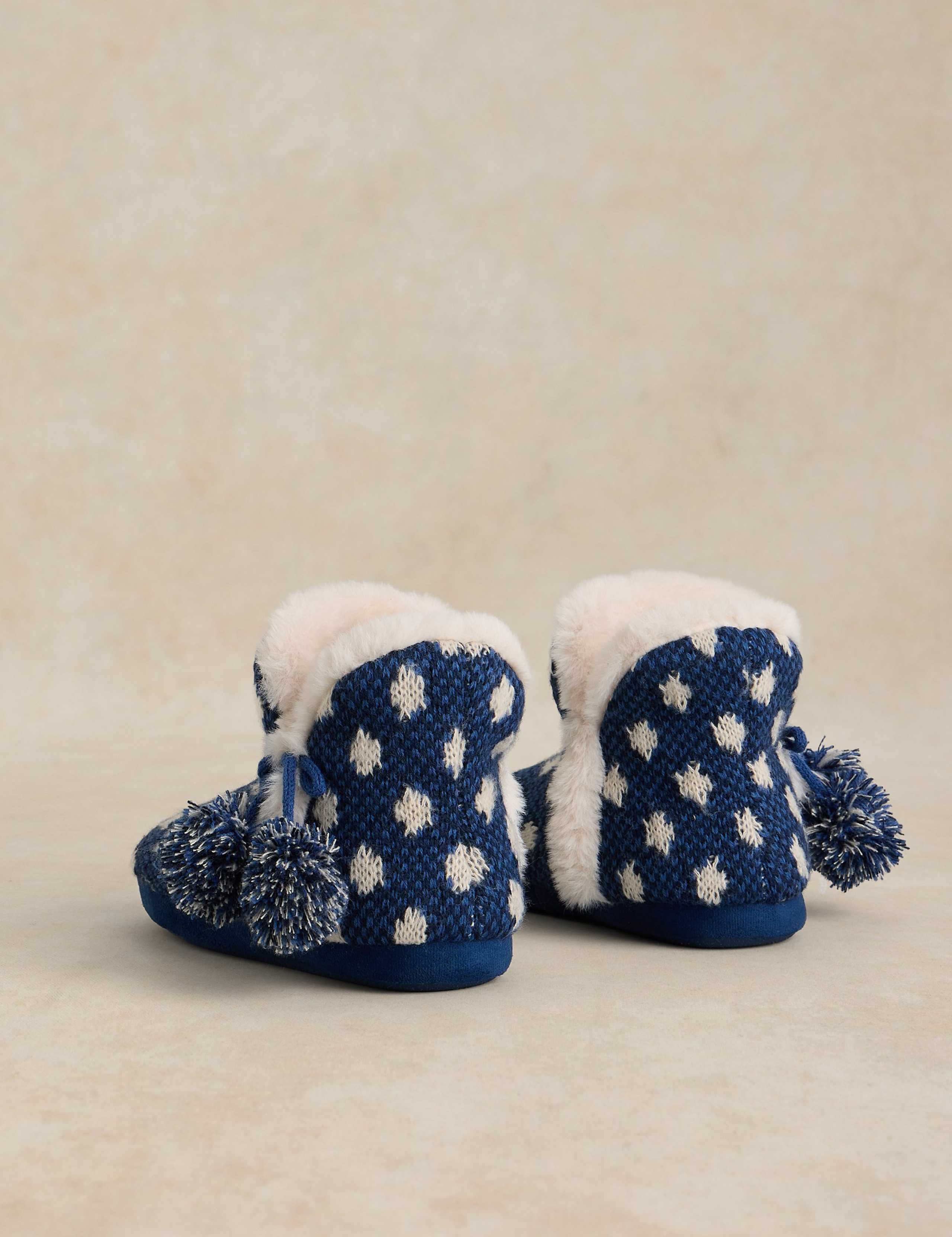 Spot Knitted Slipper Boots 3 of 4