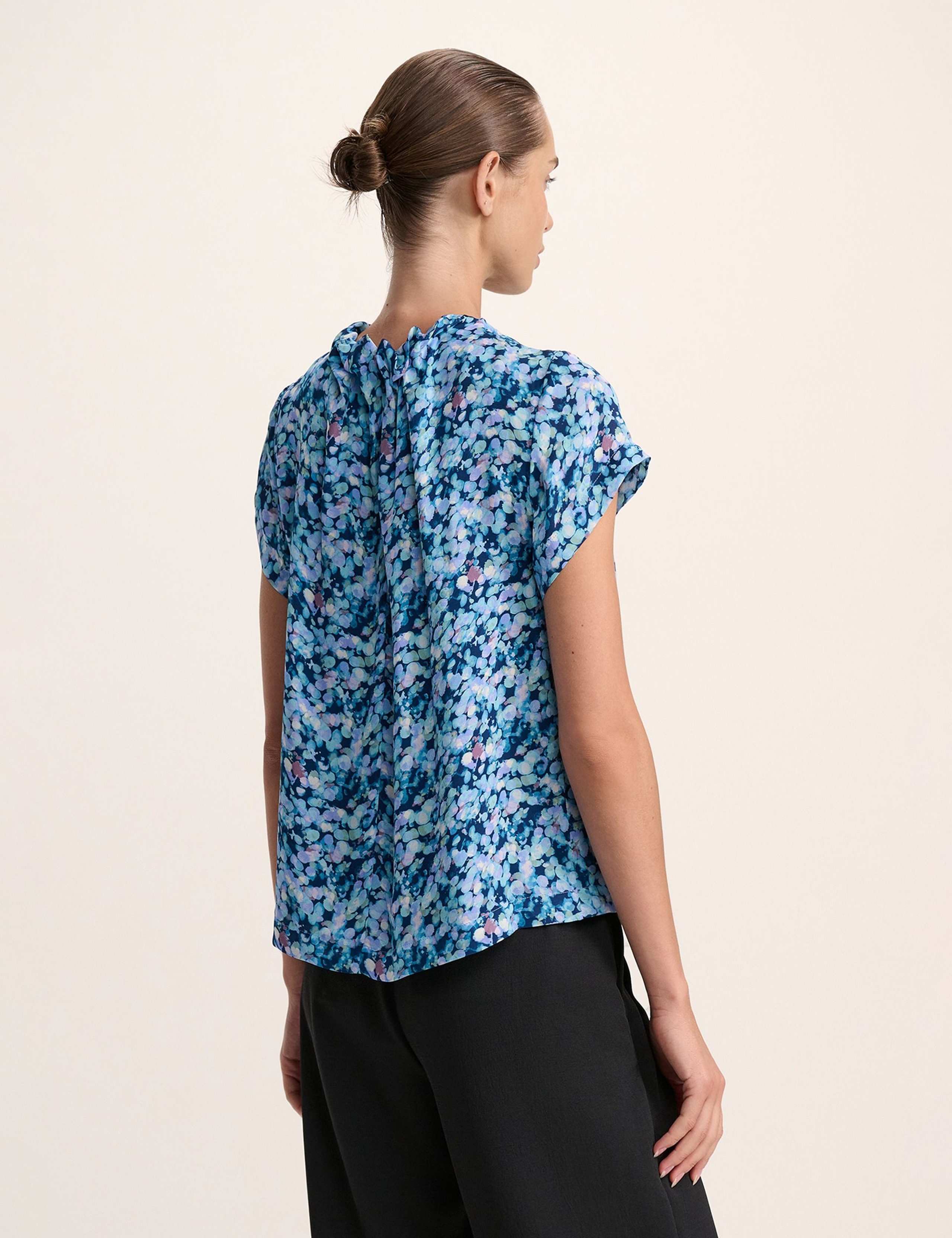 Pure Silk Sequin Print Top 4 of 6