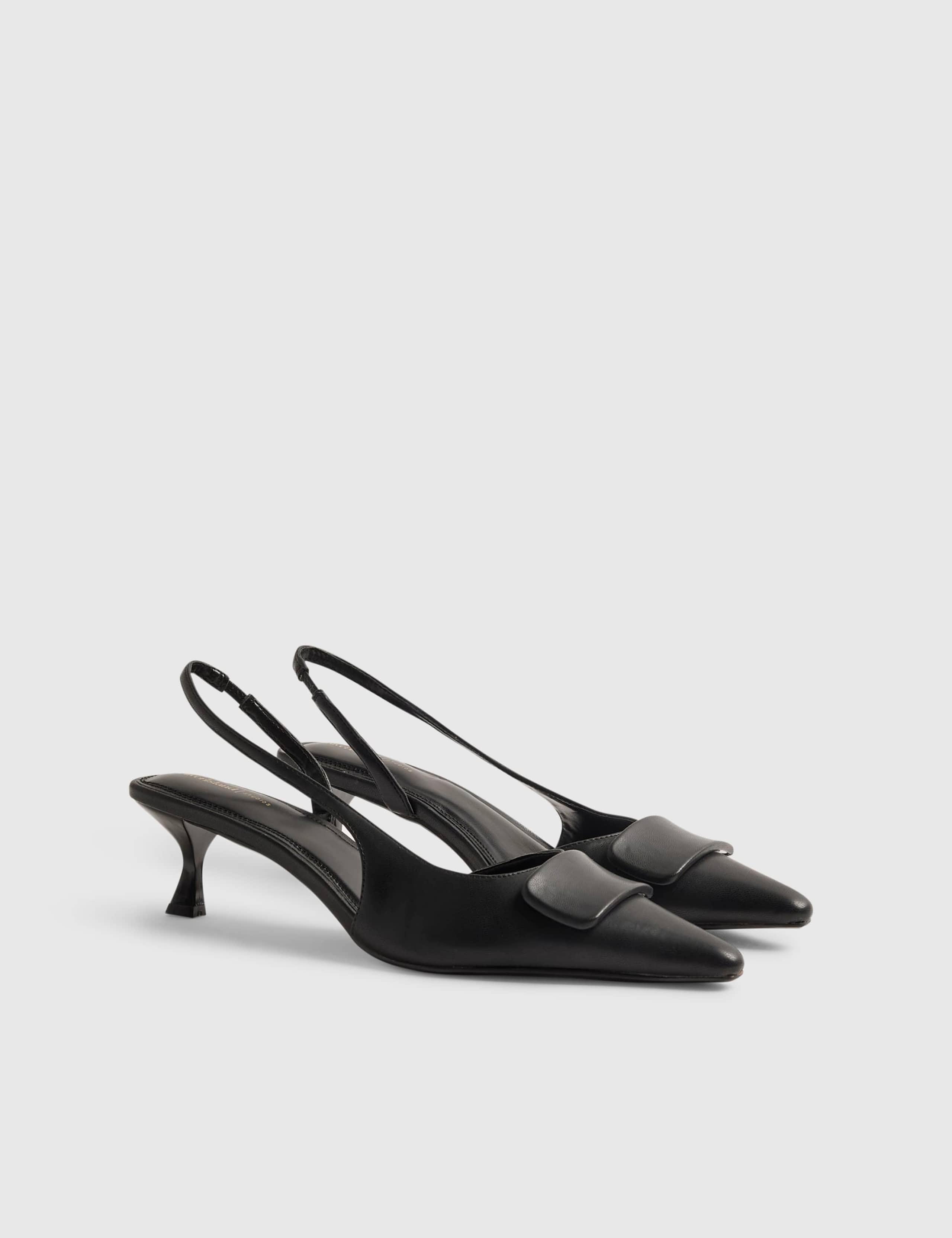 Kitten Heel Pointed Slingback Shoes 4 of 5