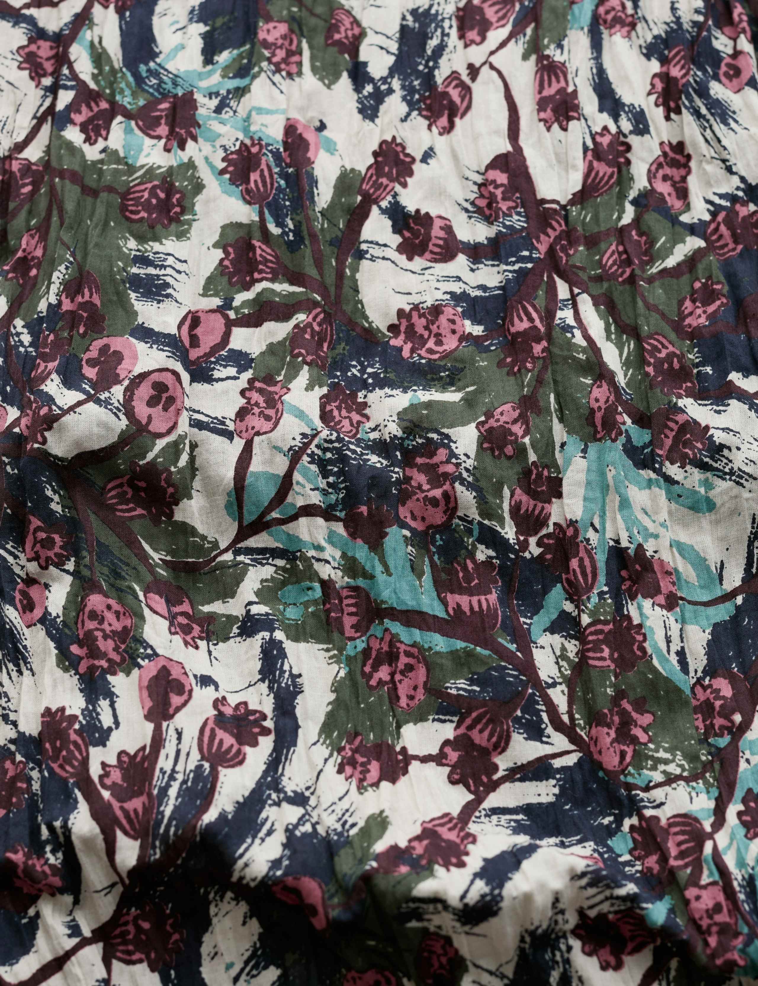 Pure Cotton Floral Scarf 3 of 3