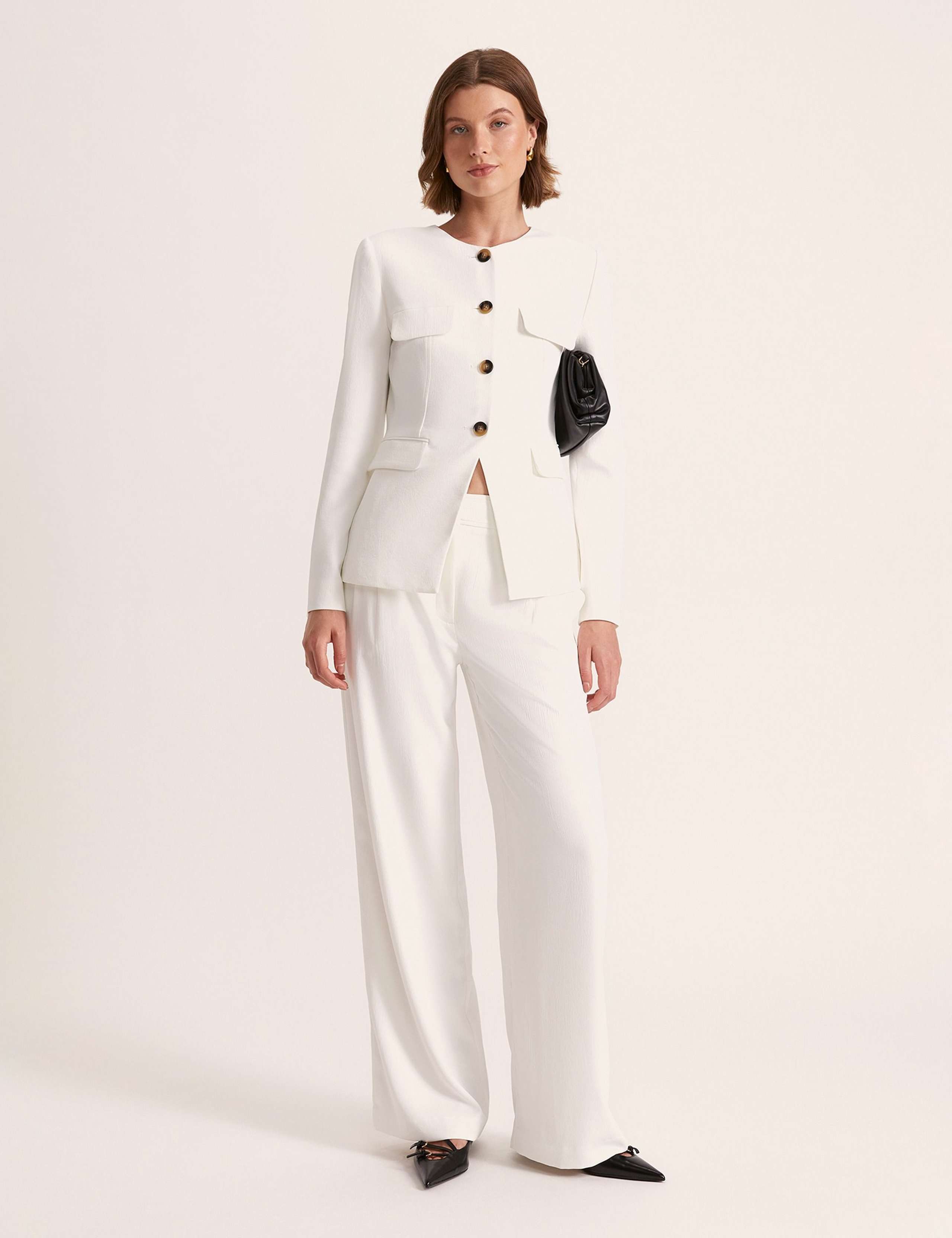 Tailored Crew Neck Single Breasted Blazer 4 of 5