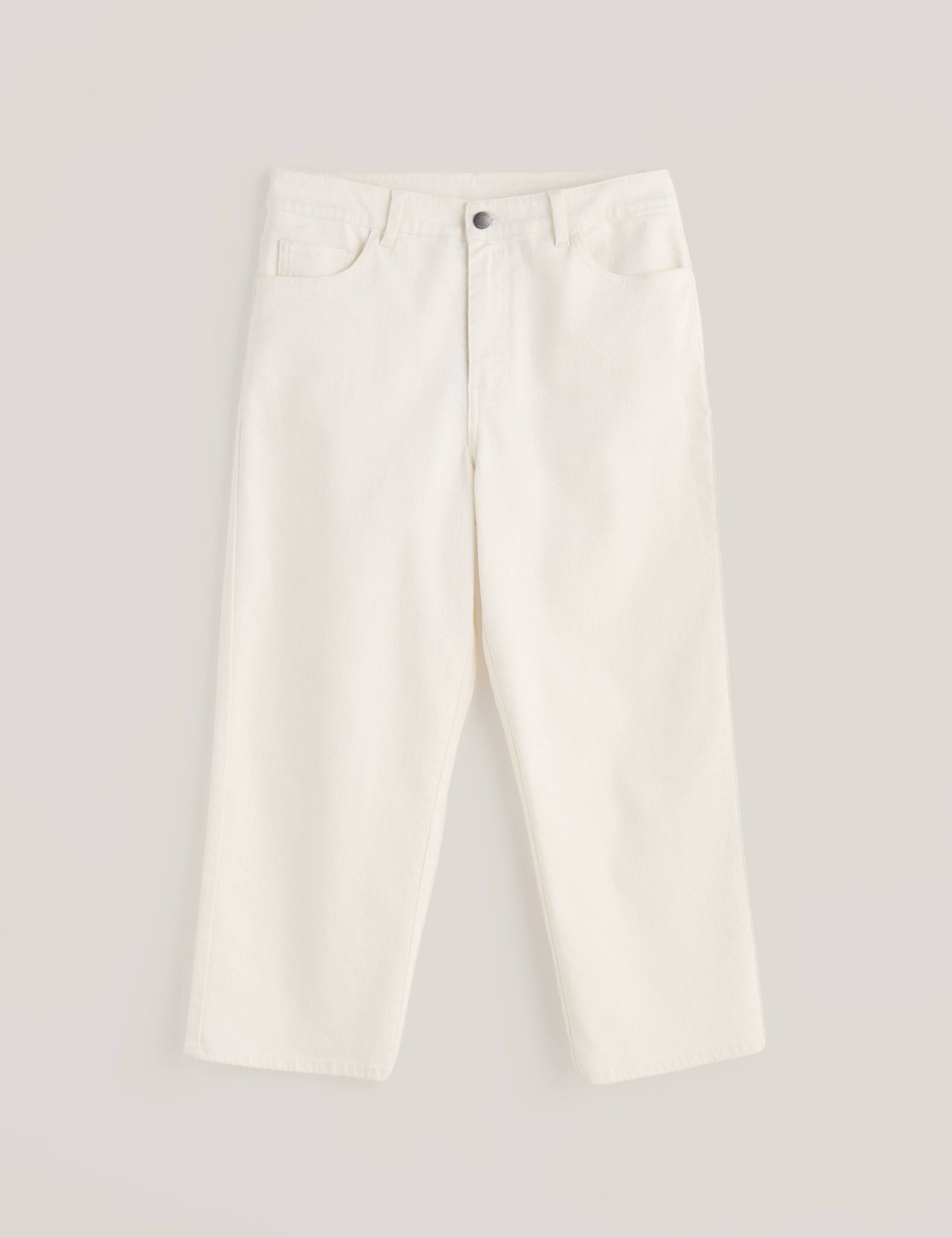 Cotton Rich Straight Leg Cropped Trousers 2 of 5