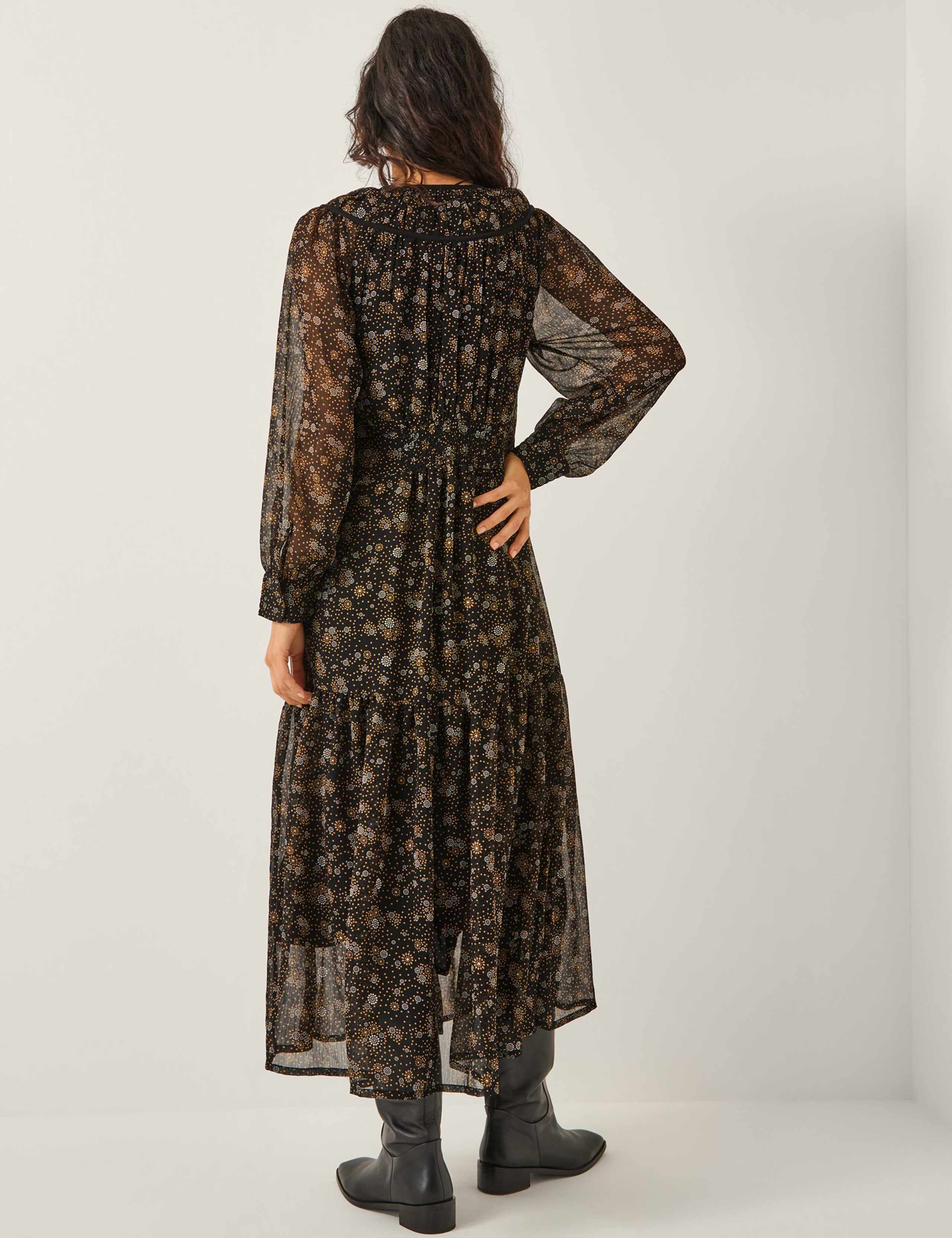 Printed Midi Waisted Dress 4 of 4